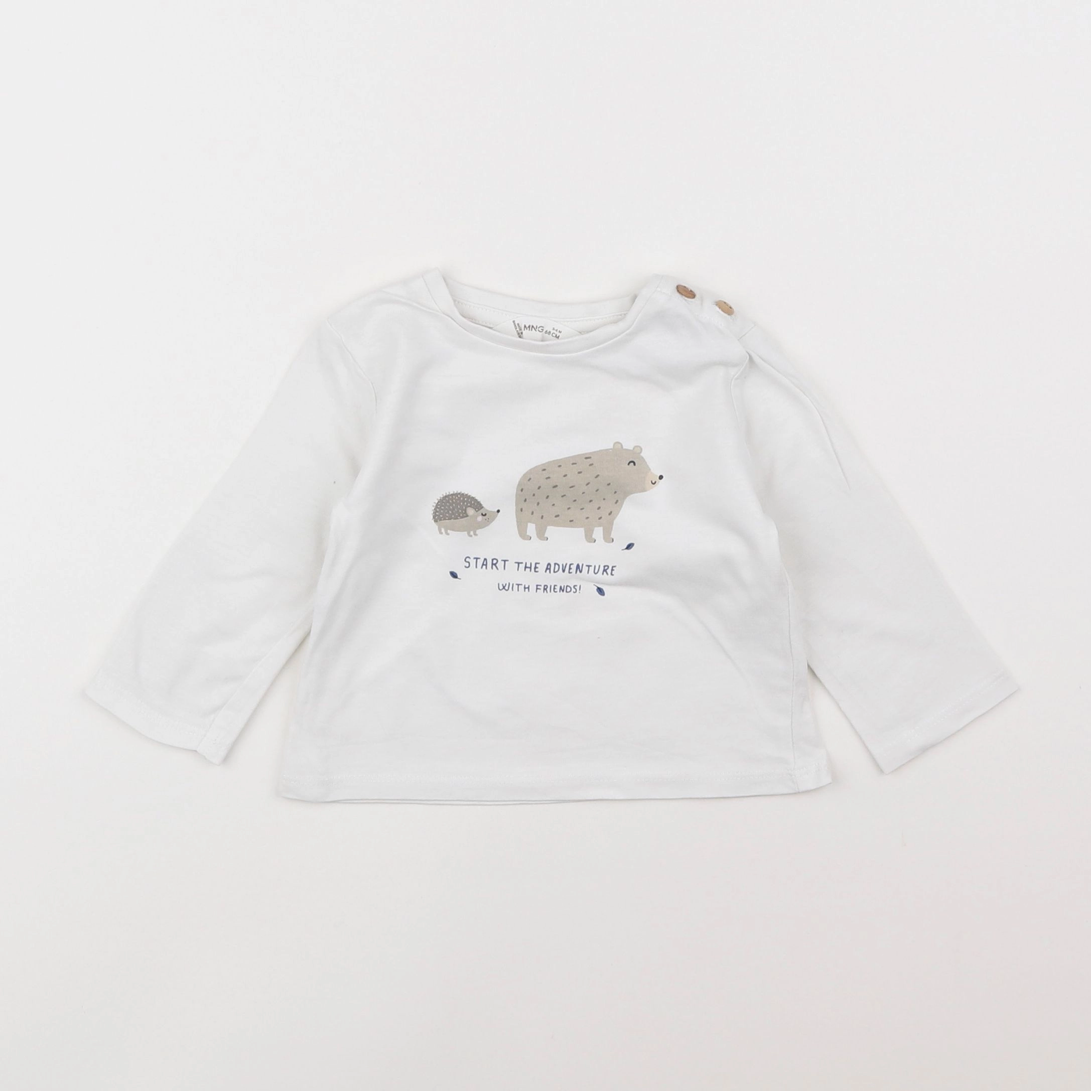 Mango - tee-shirt blanc - 3/6 mois