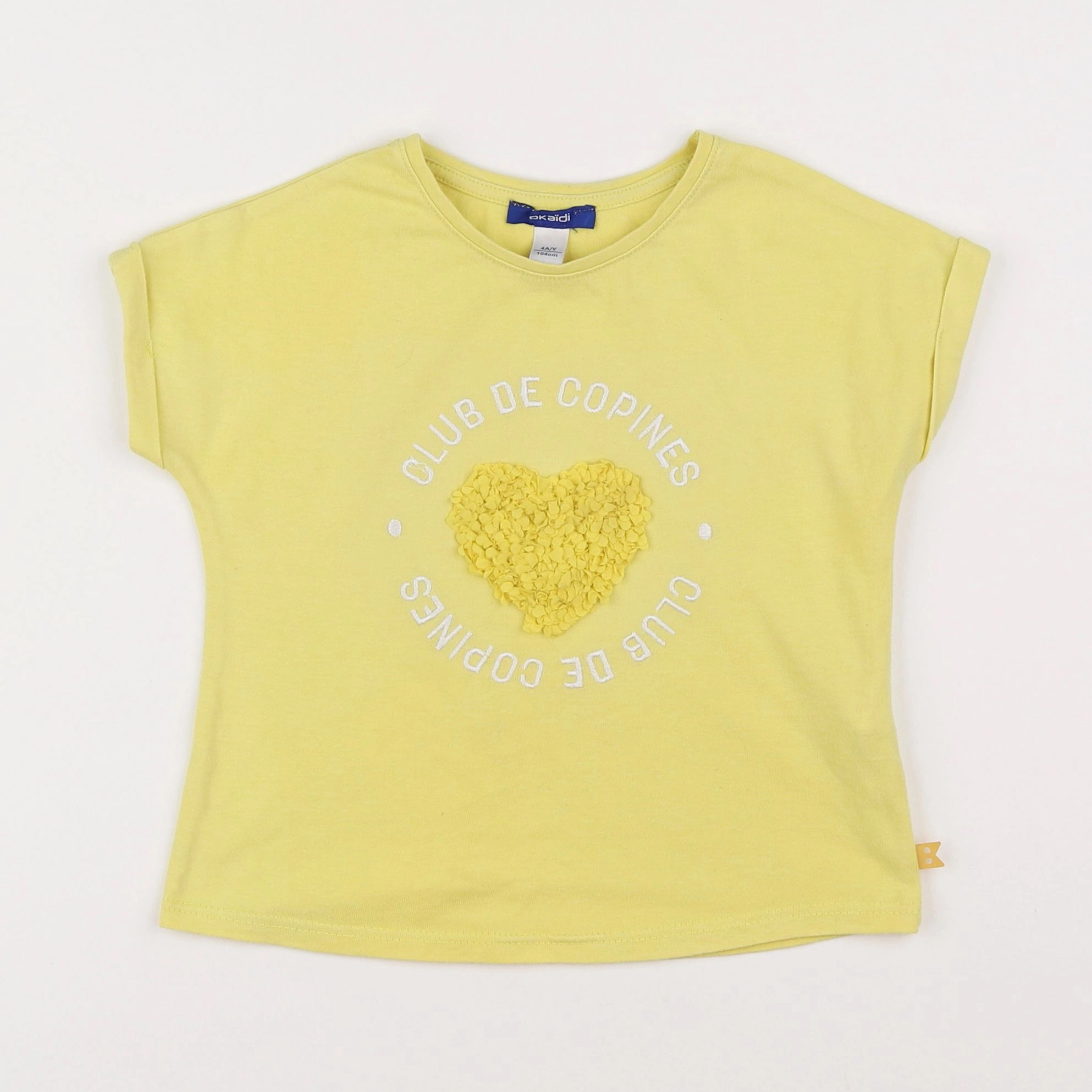 Okaidi - tee-shirt jaune - 4 ans