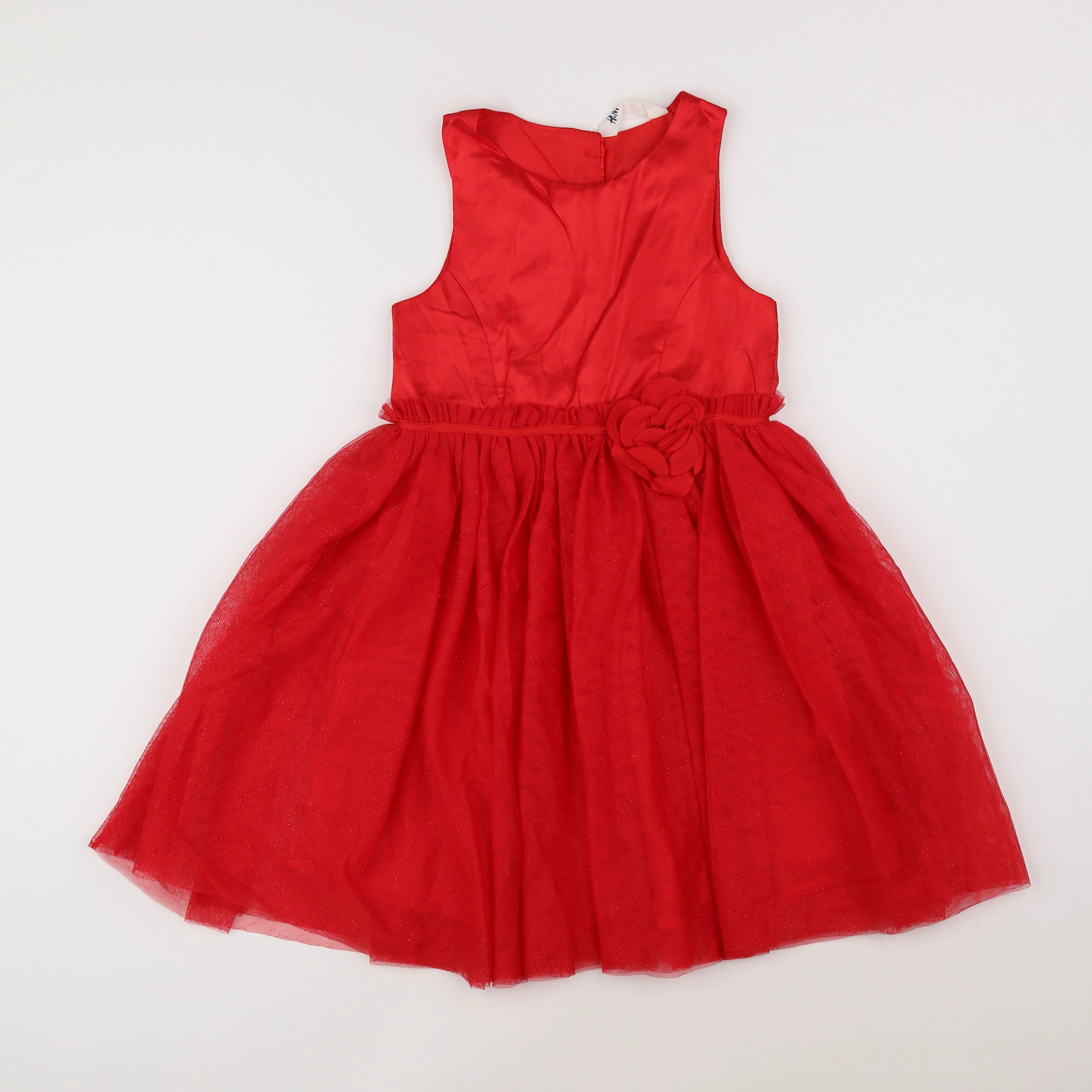 H&M - robe rouge - 7/8 ans