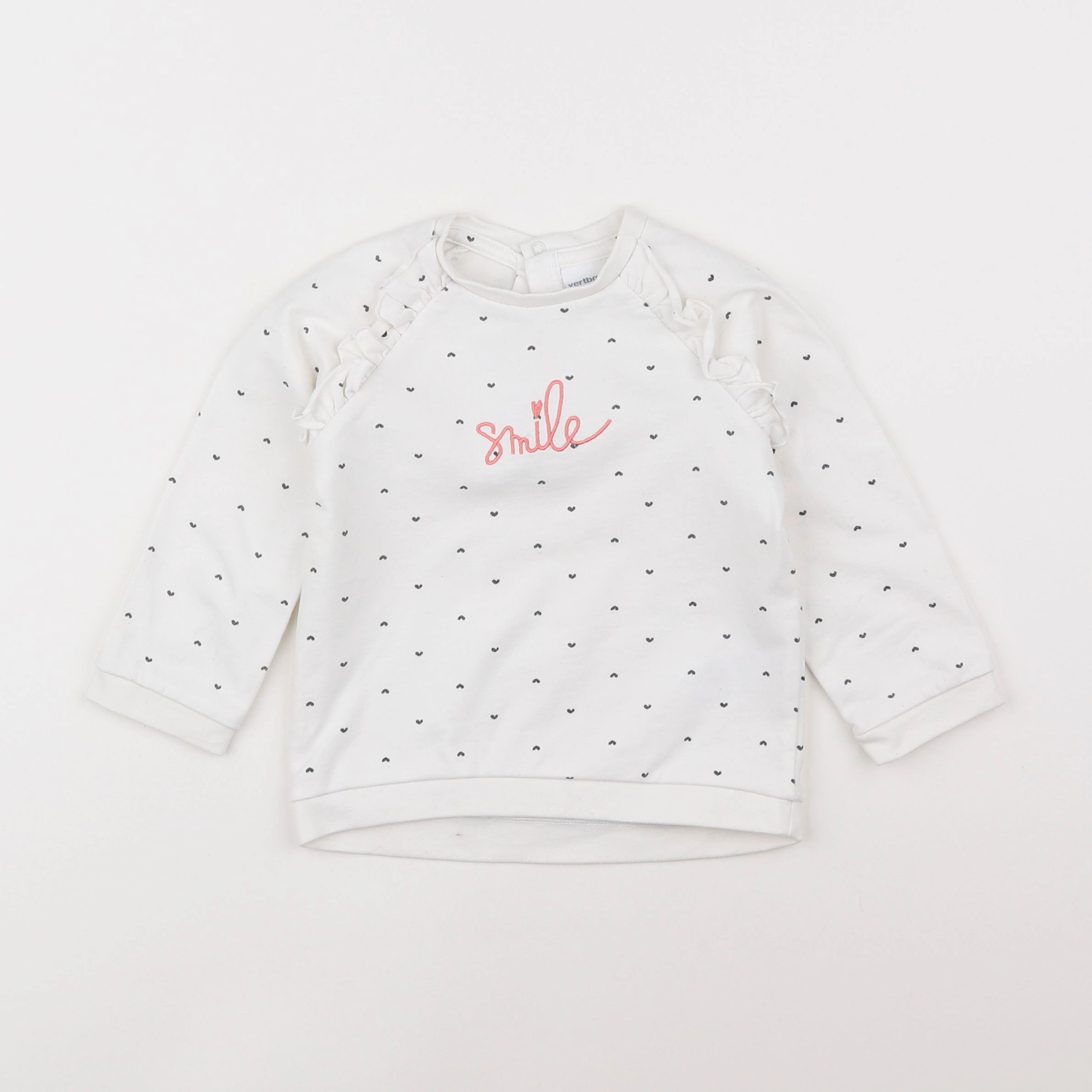 Vertbaudet - sweat blanc - 2 ans