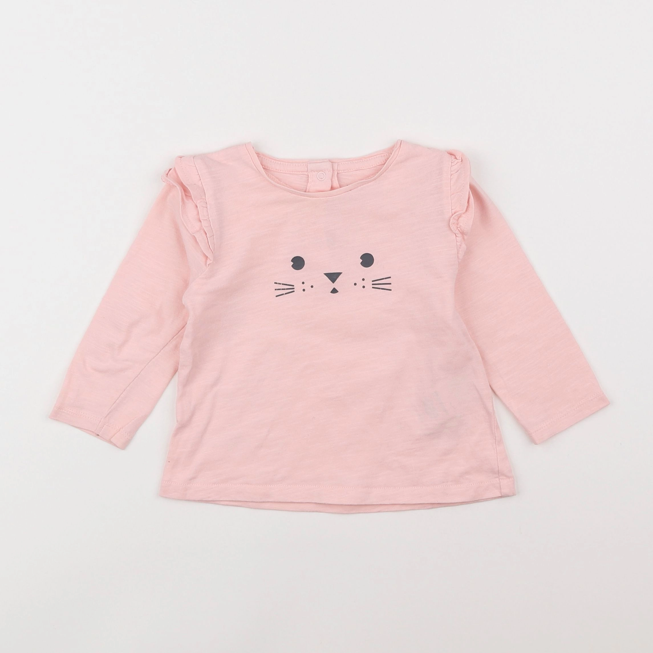 Vertbaudet - tee-shirt rose - 12 mois