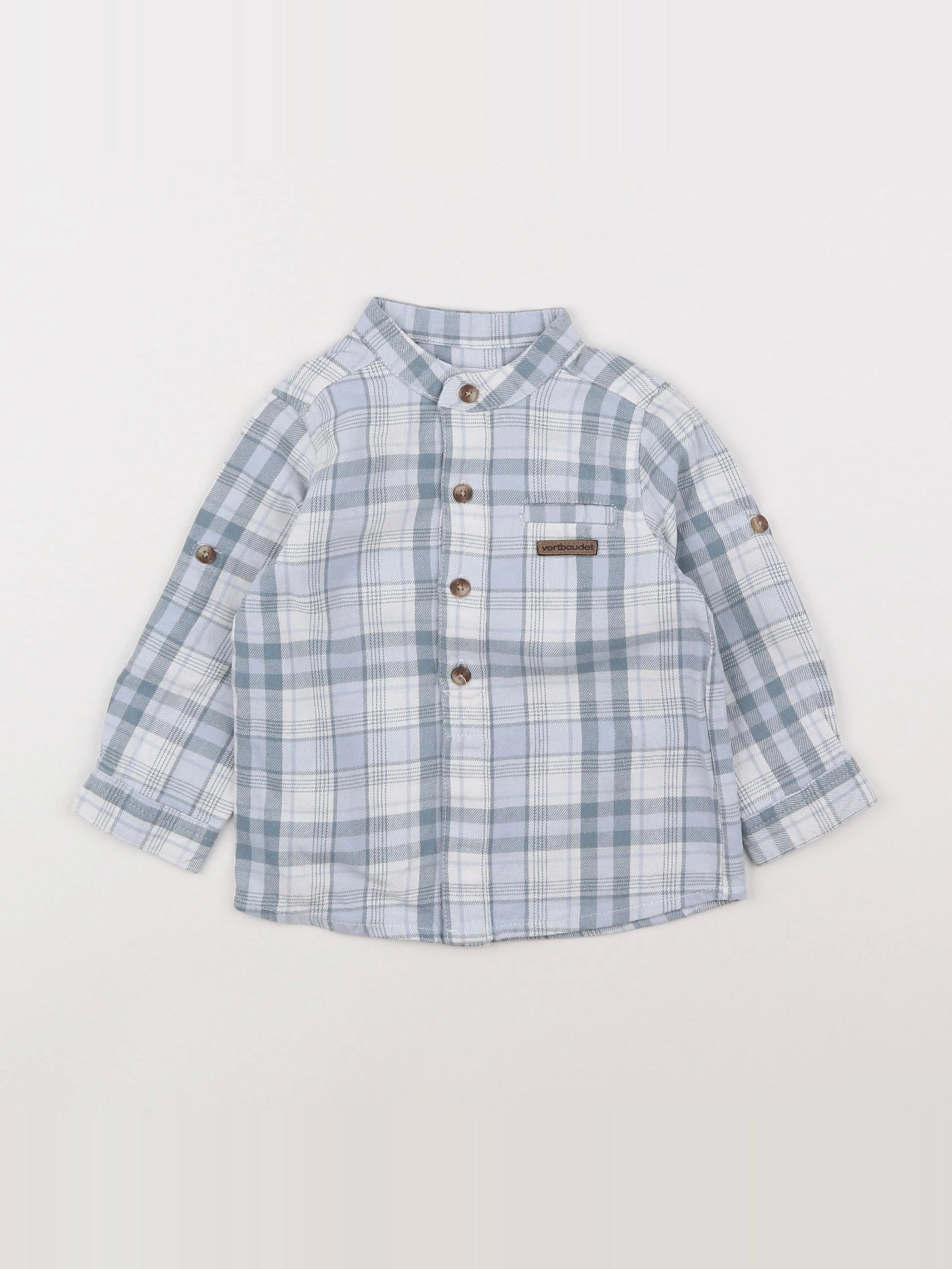 Vertbaudet - chemise gris - 18 mois