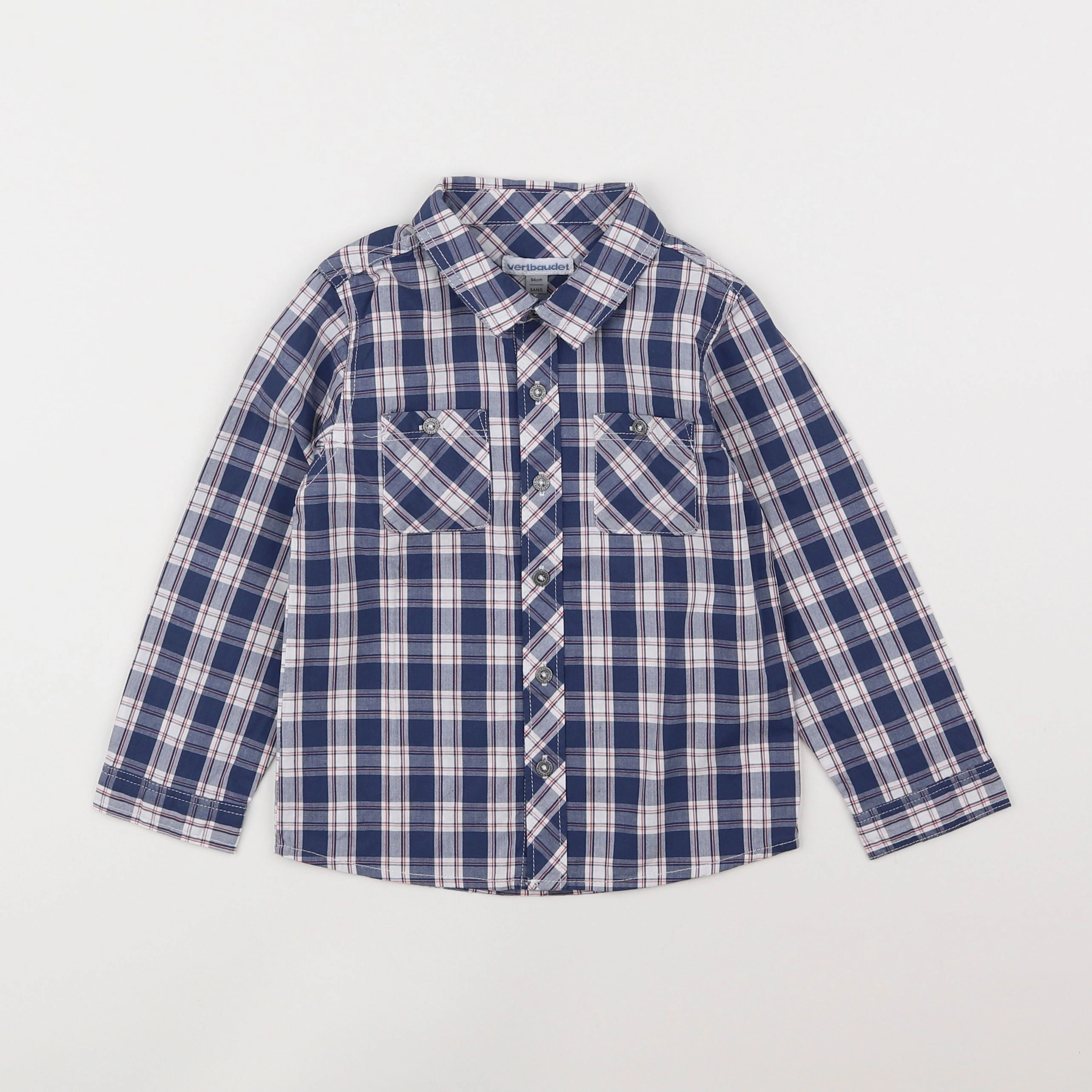 Vertbaudet - chemise bleu - 3 ans