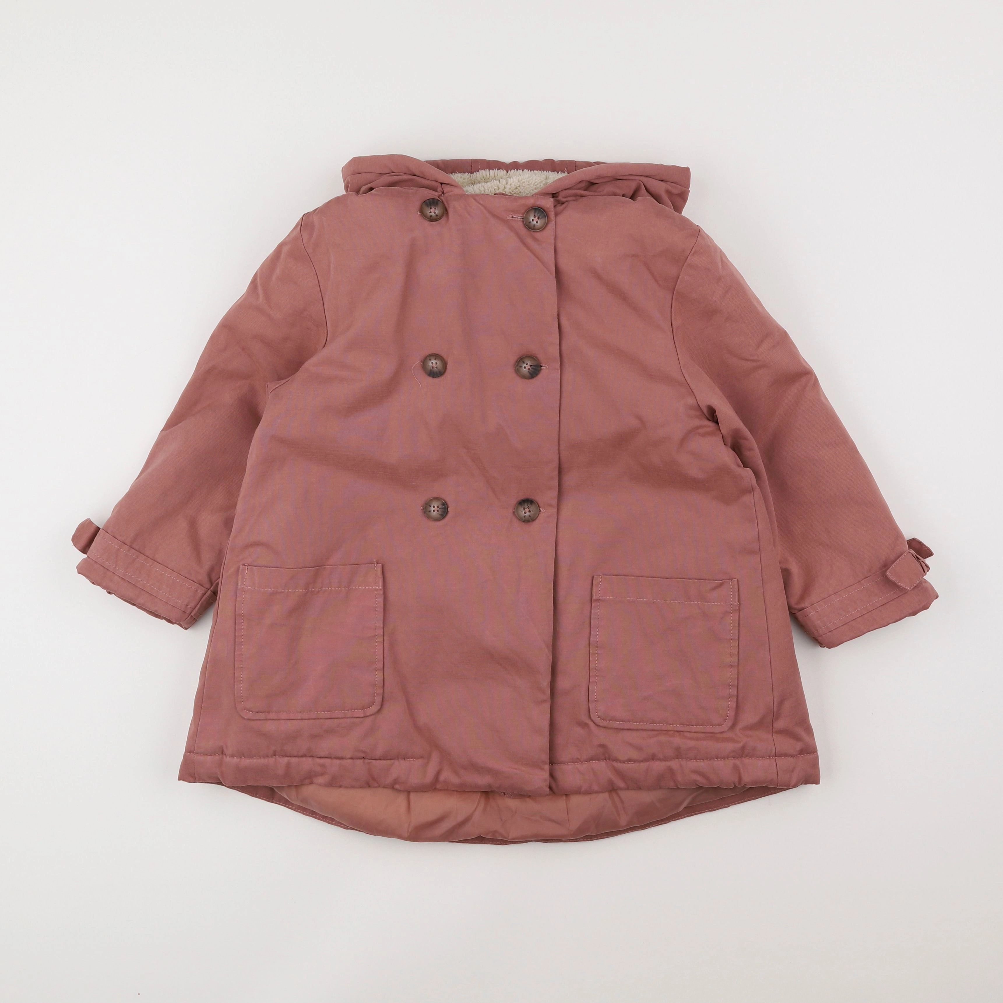 Vertbaudet - manteau rose - 7 ans