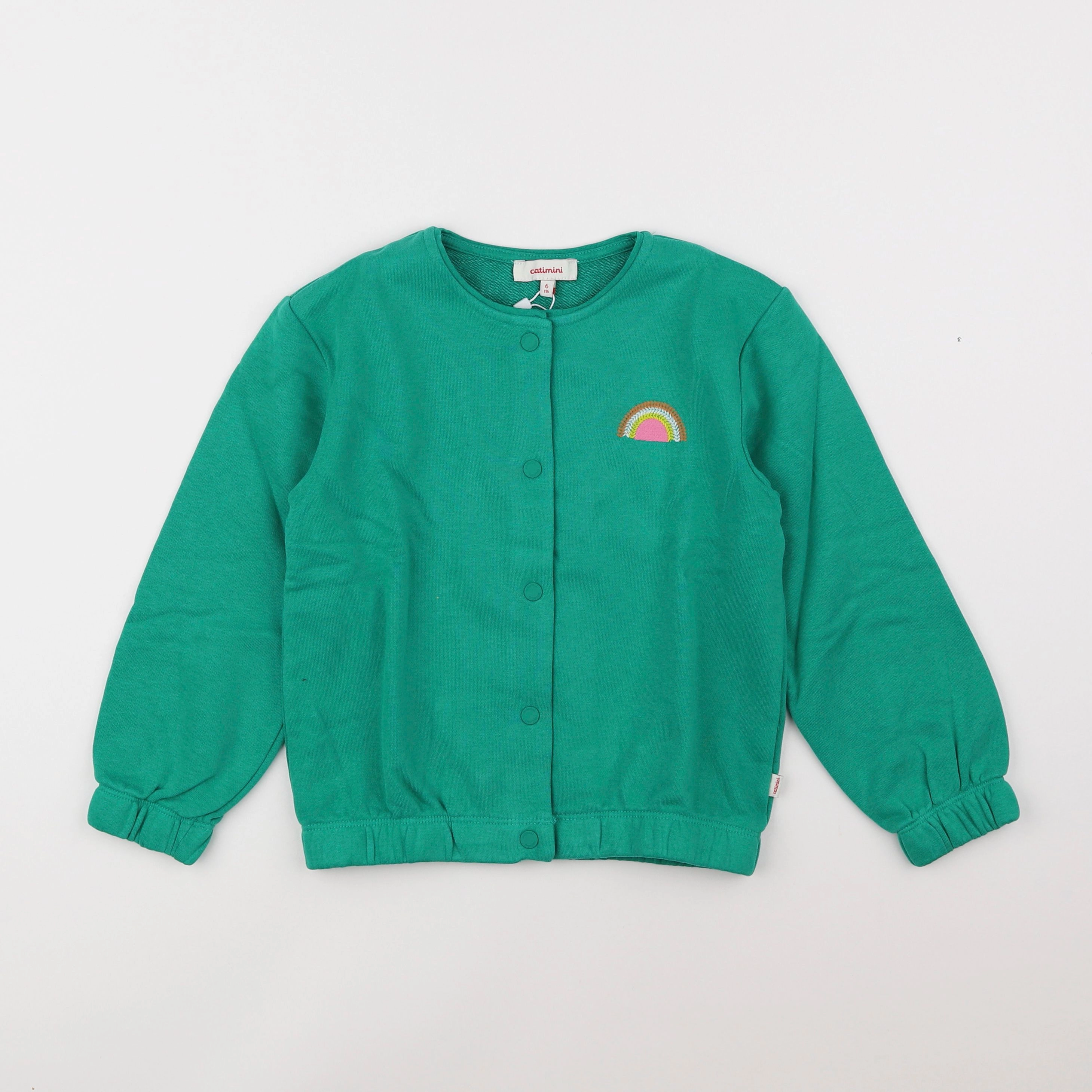 Catimini - sweat vert - 6 ans