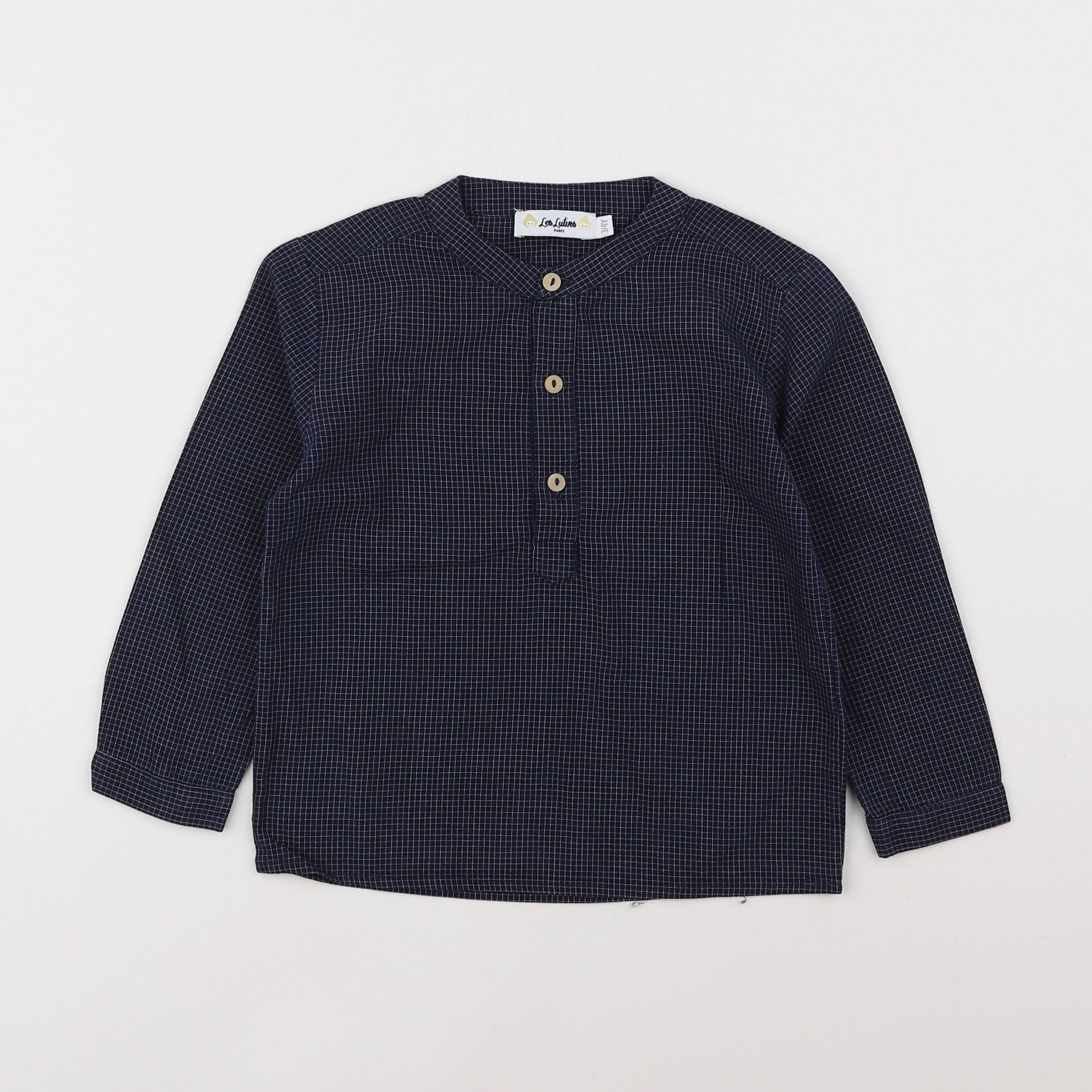 Les Lutins Paris - chemise bleu - 3/4 ans