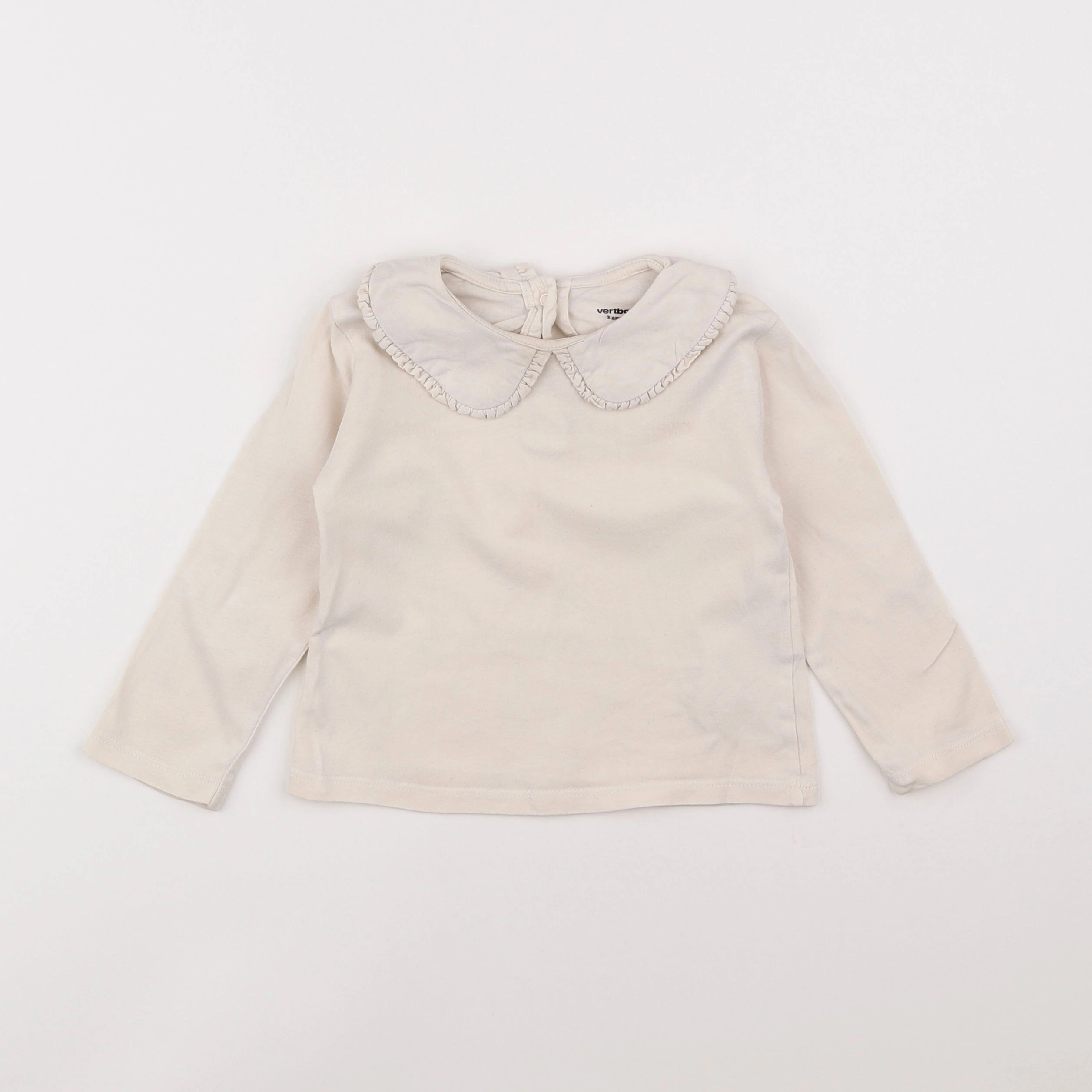 Vertbaudet - tee-shirt beige - 2 ans