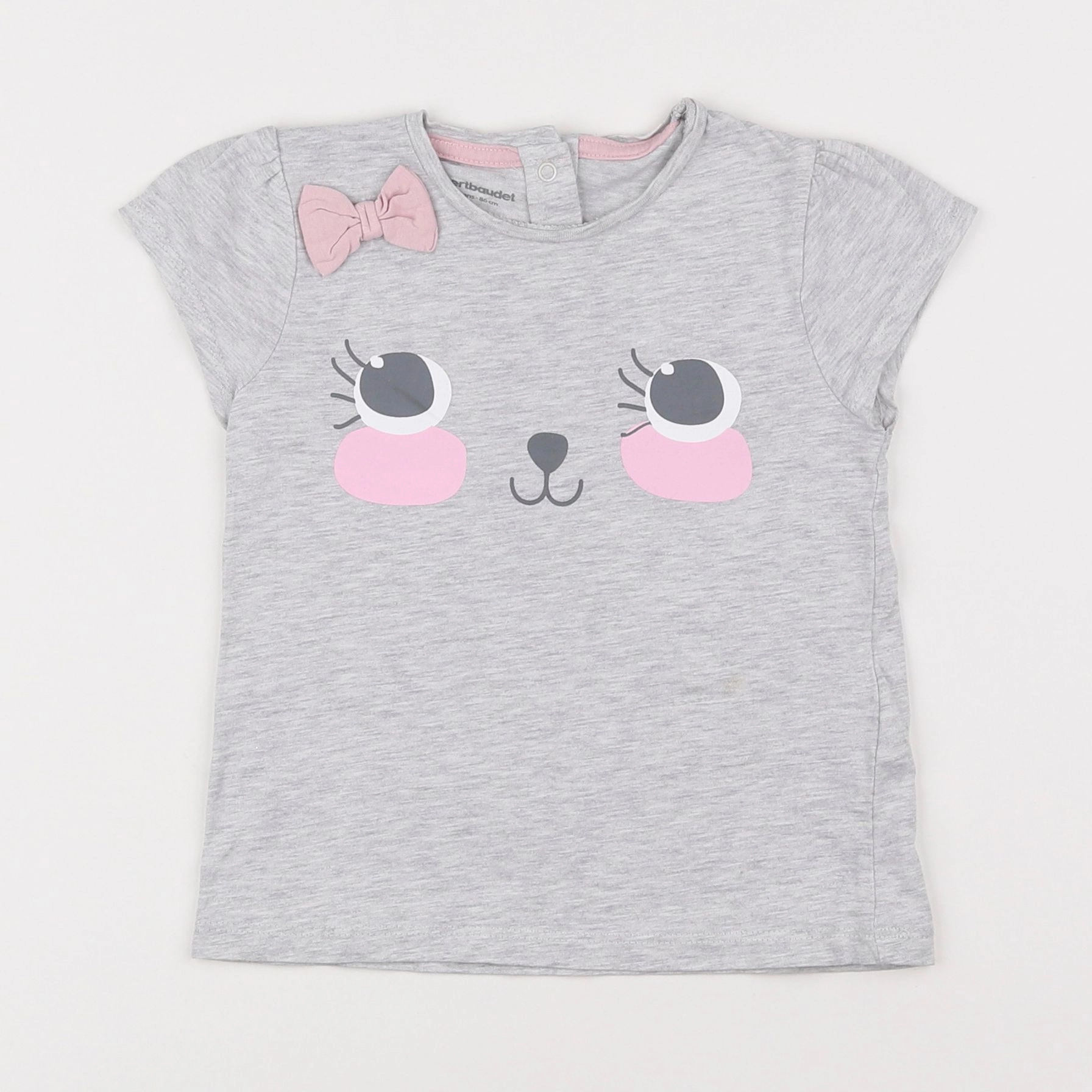 Vertbaudet - tee-shirt gris - 2 ans