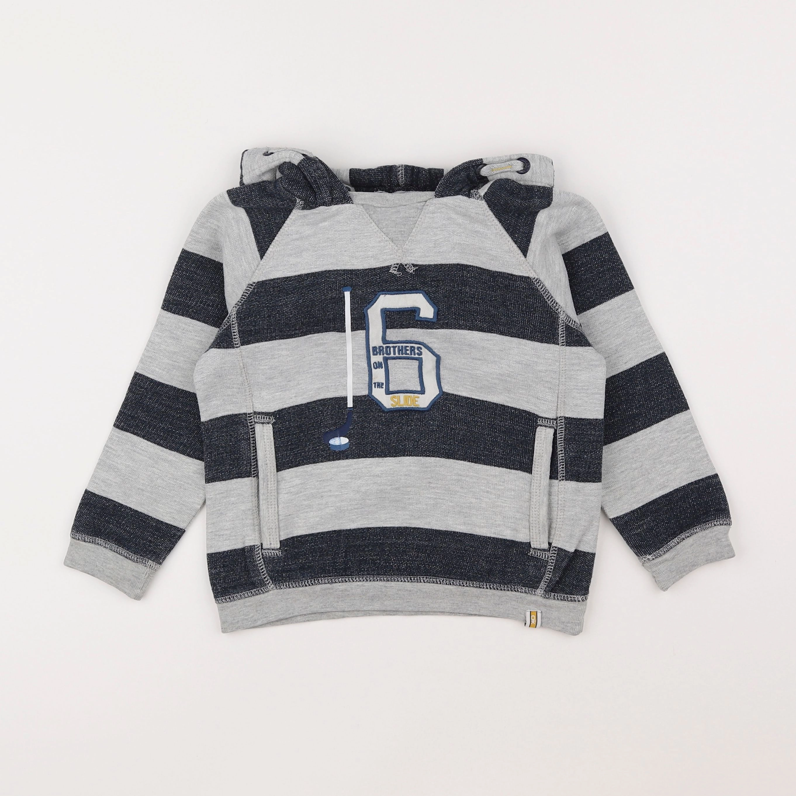 Okaidi - sweat bleu, gris - 4 ans