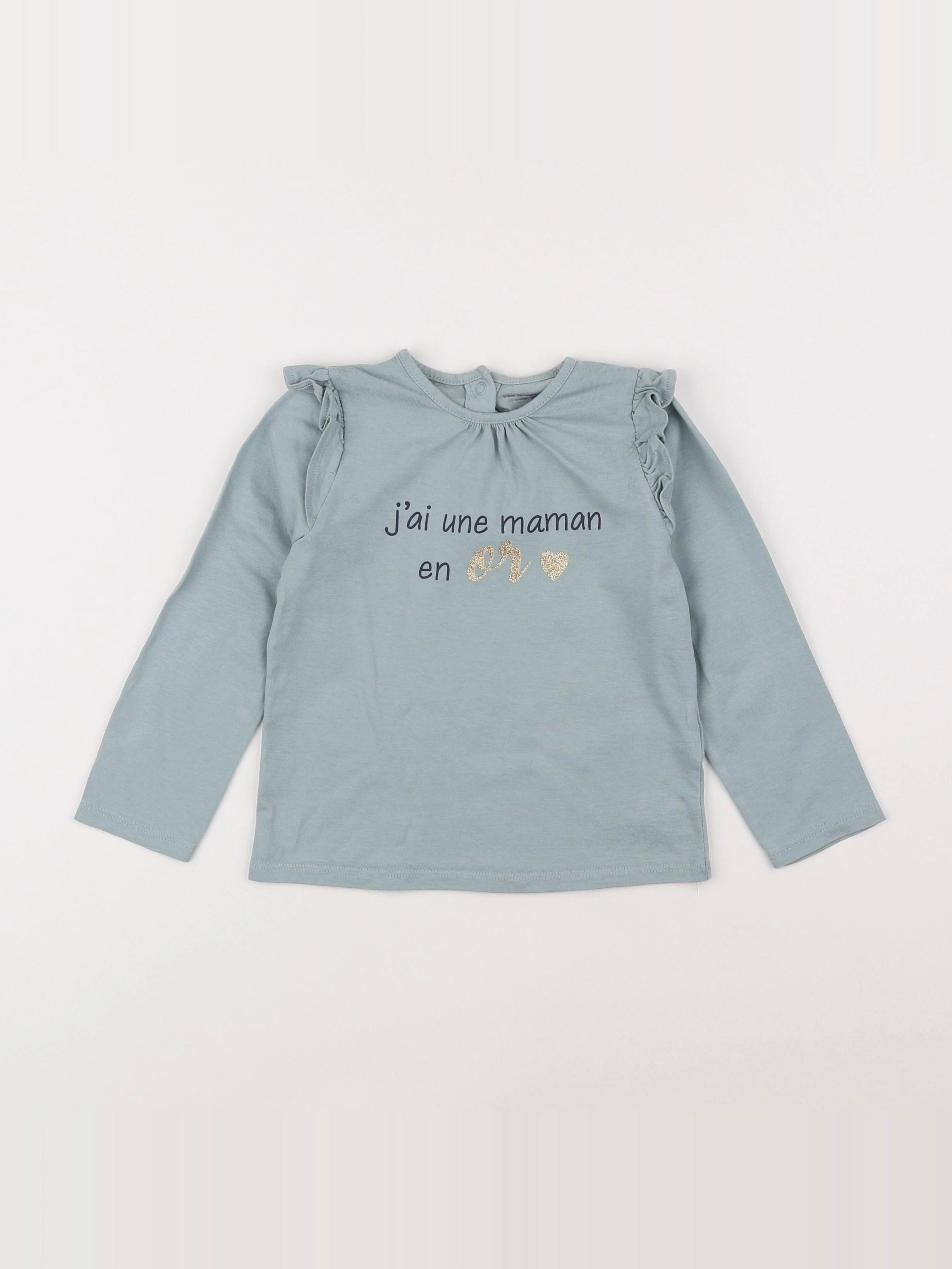 Vertbaudet - tee-shirt bleu - 3 ans