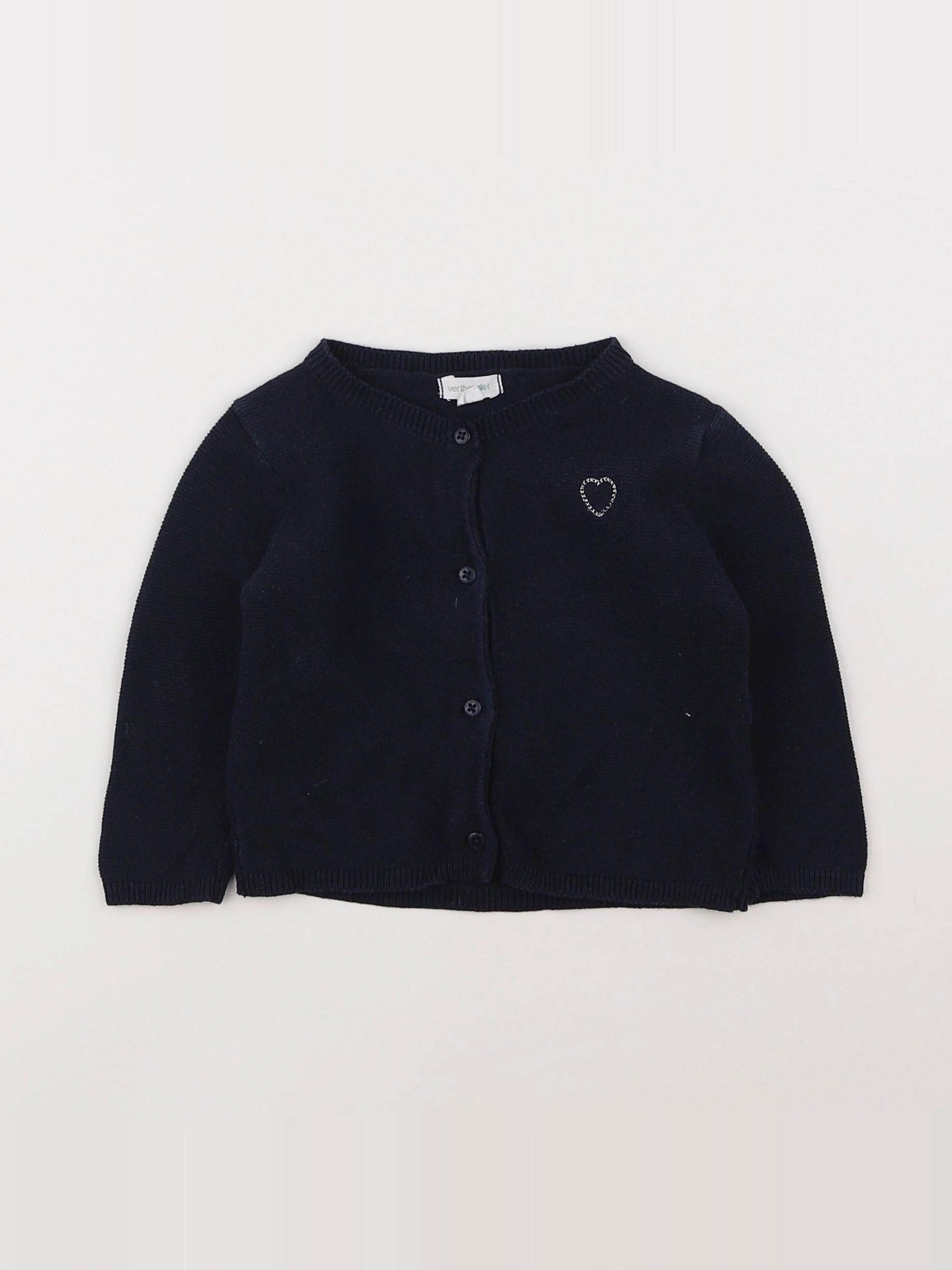 Vertbaudet - gilet bleu - 6 mois