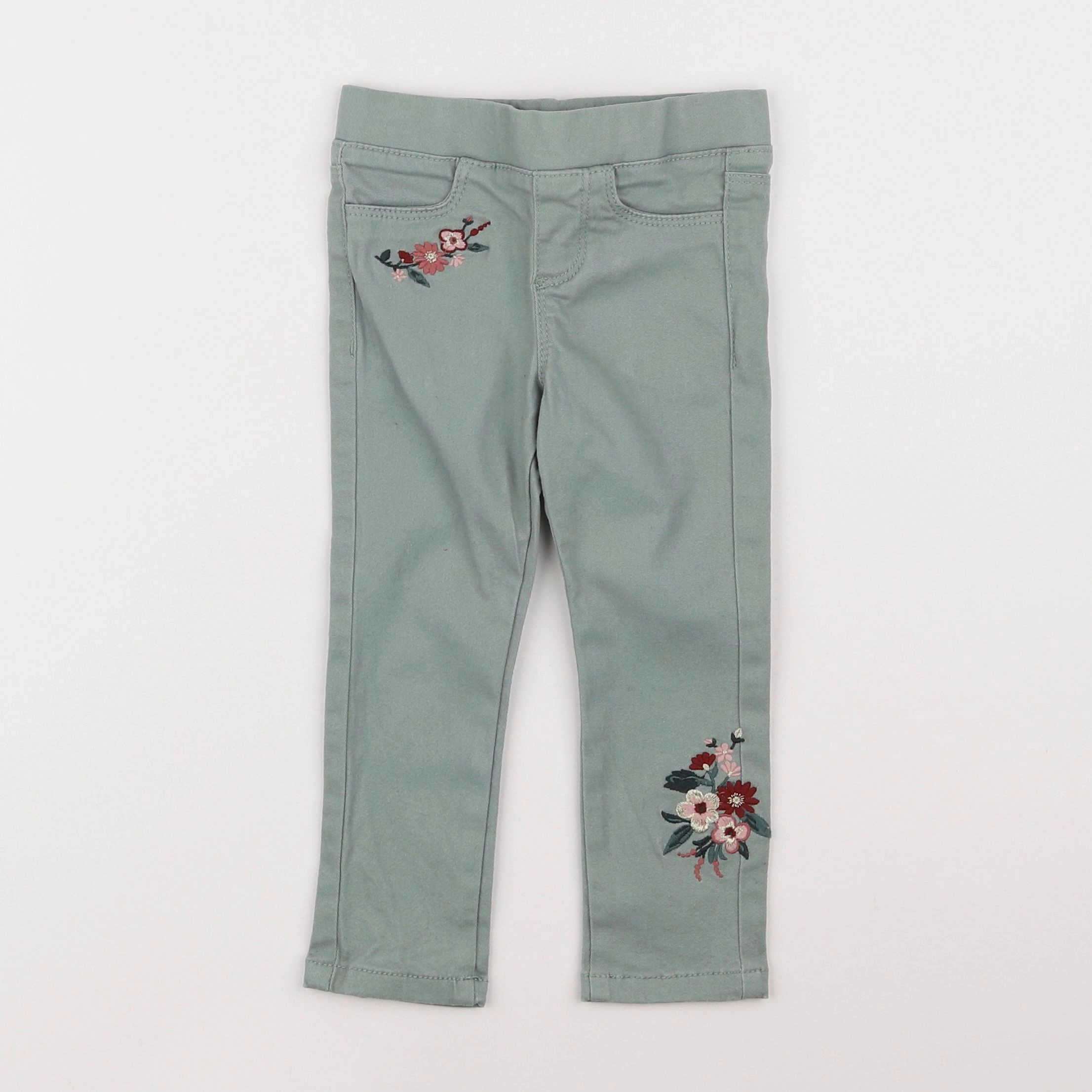 Vertbaudet - jegging vert - 2 ans