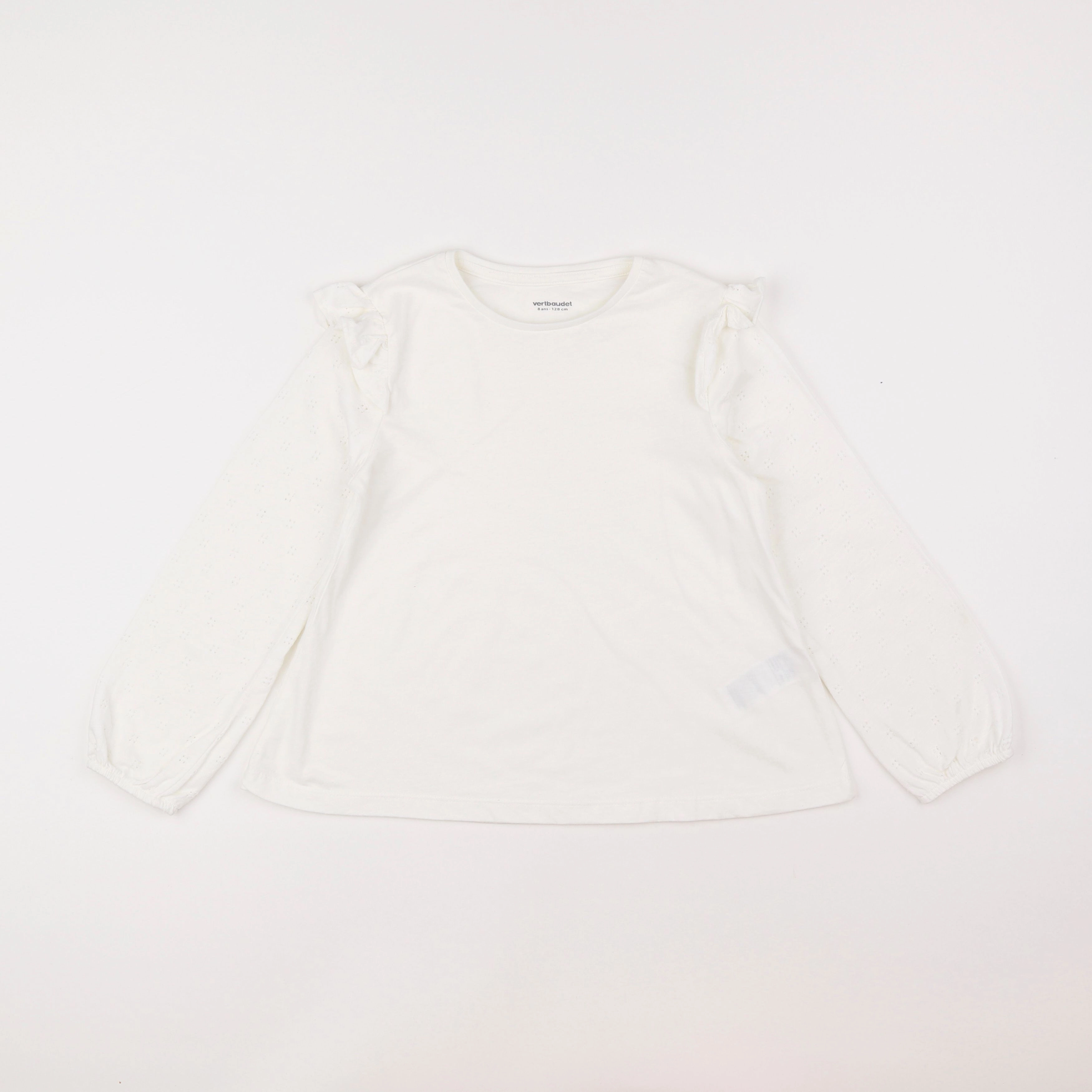 Vertbaudet - tee-shirt blanc - 8 ans