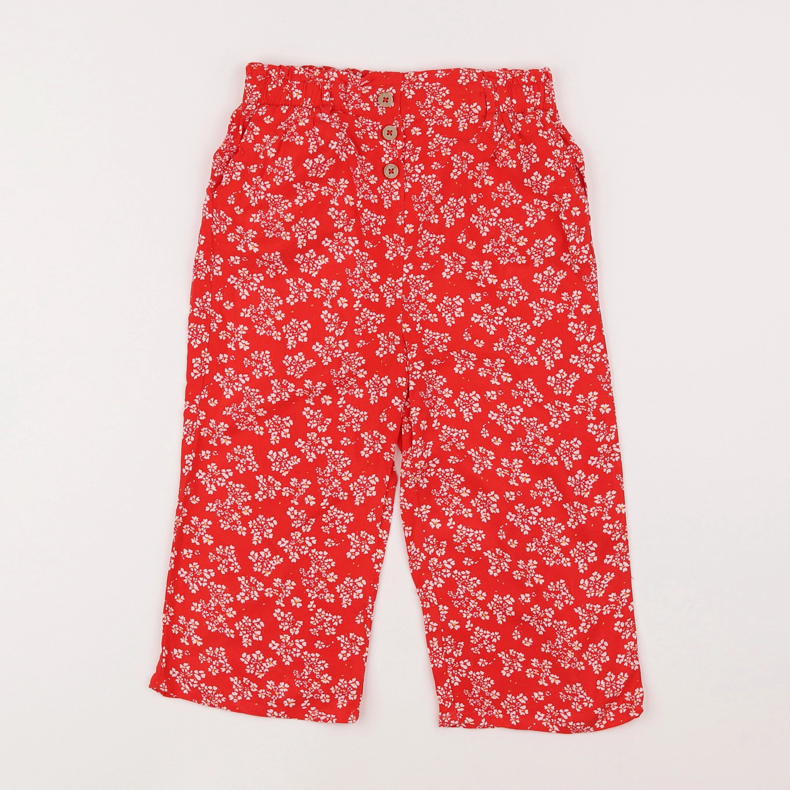 Vertbaudet - pantalon rouge - 8 ans