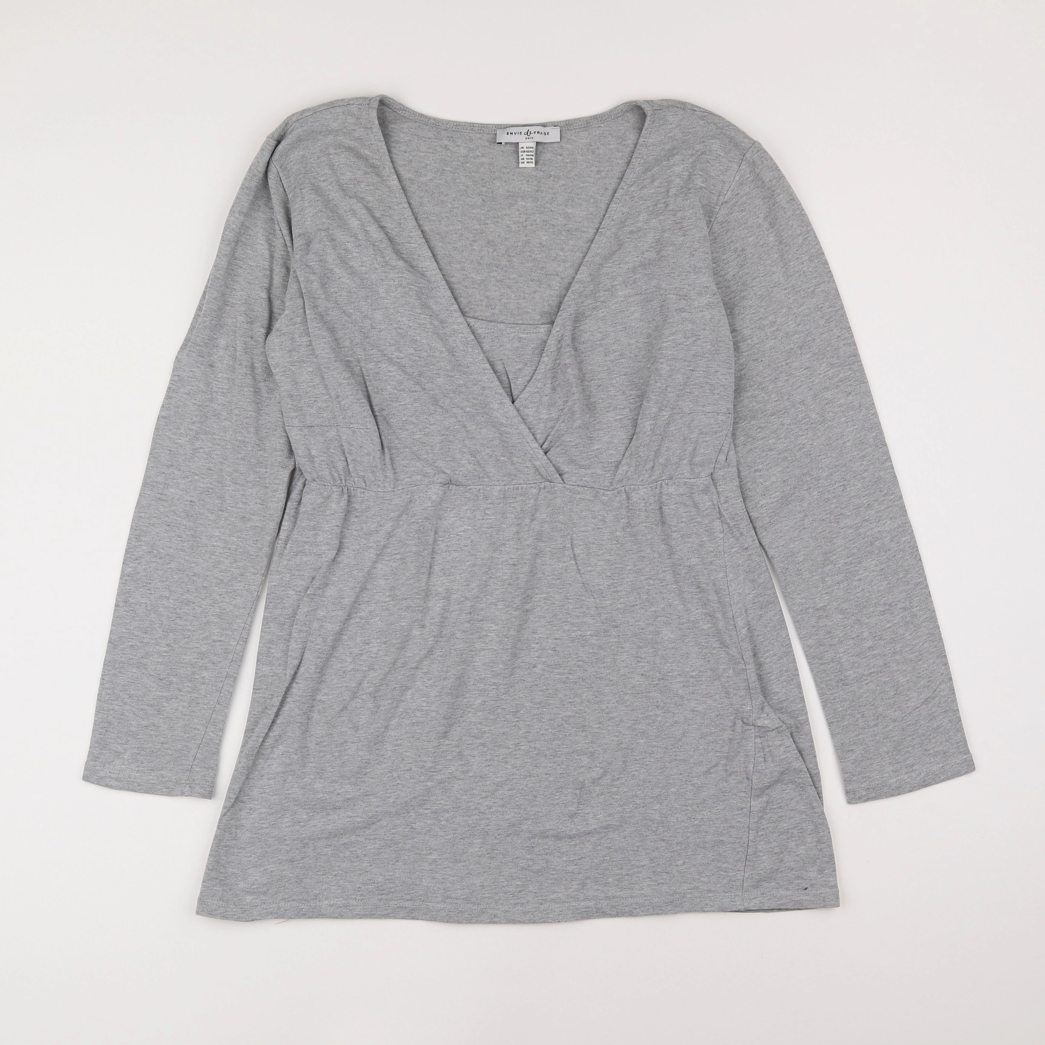 Envie de fraise - tee-shirt grossesse gris - 42 à 44