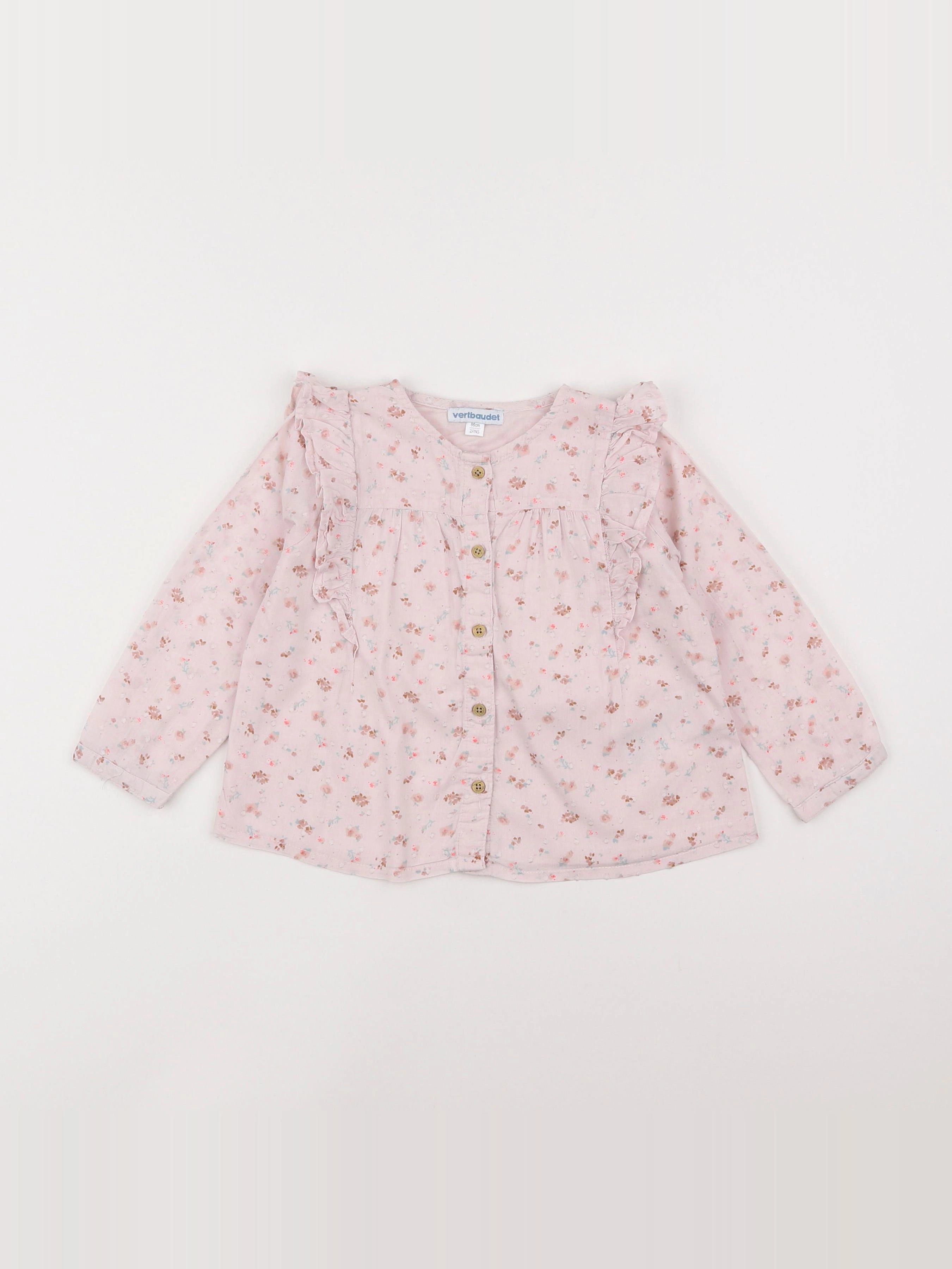Vertbaudet - blouse rose - 2 ans