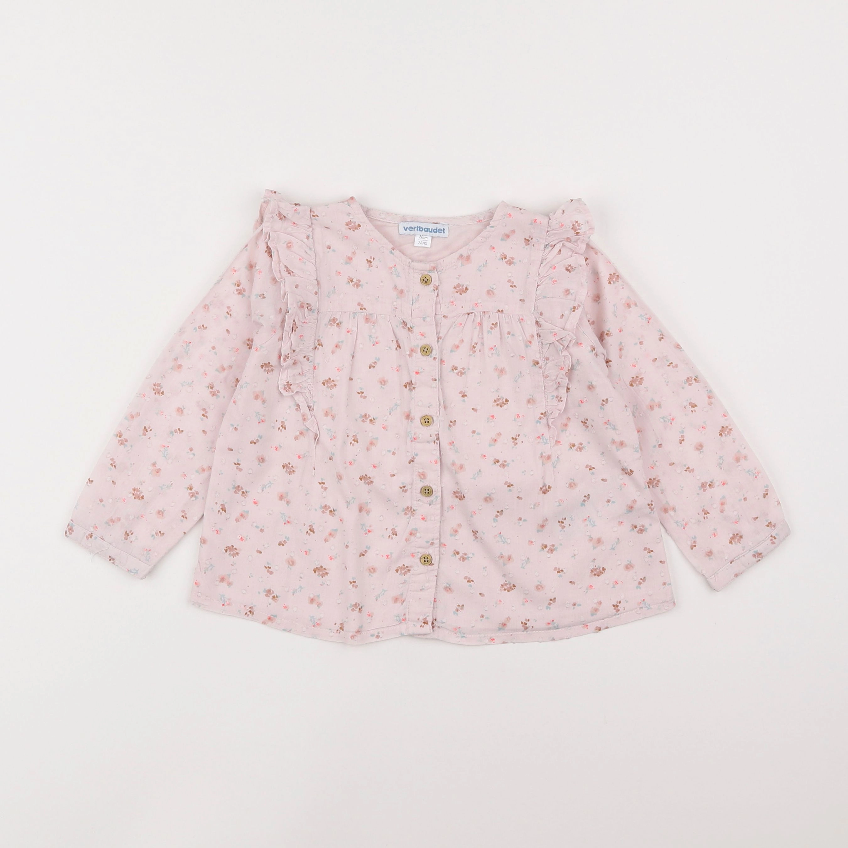 Vertbaudet - blouse rose - 2 ans