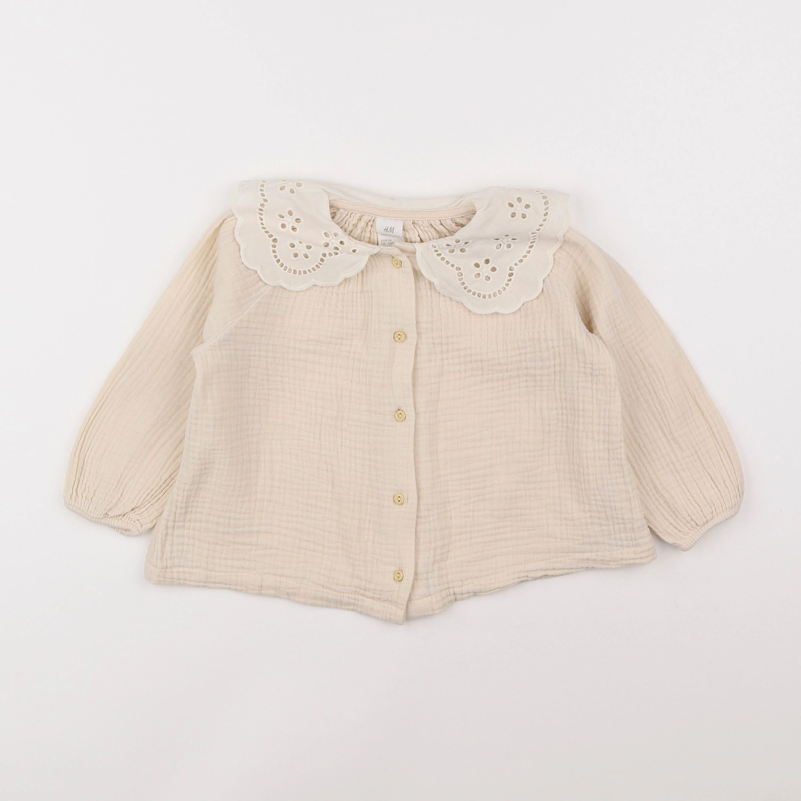 H&M - blouse beige - 12/18 mois