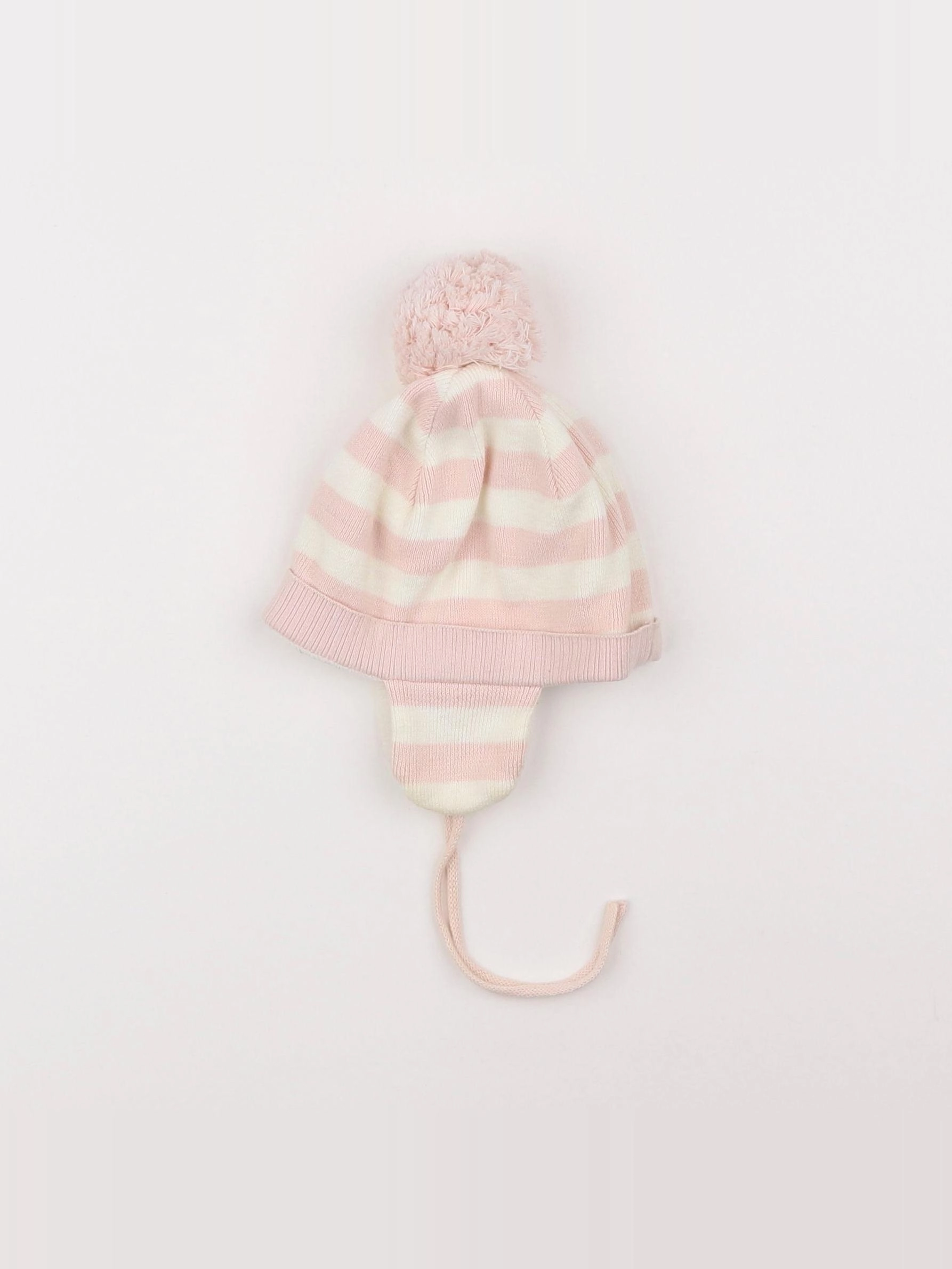 Cyrillus - bonnet rose, blanc - 9/18 mois