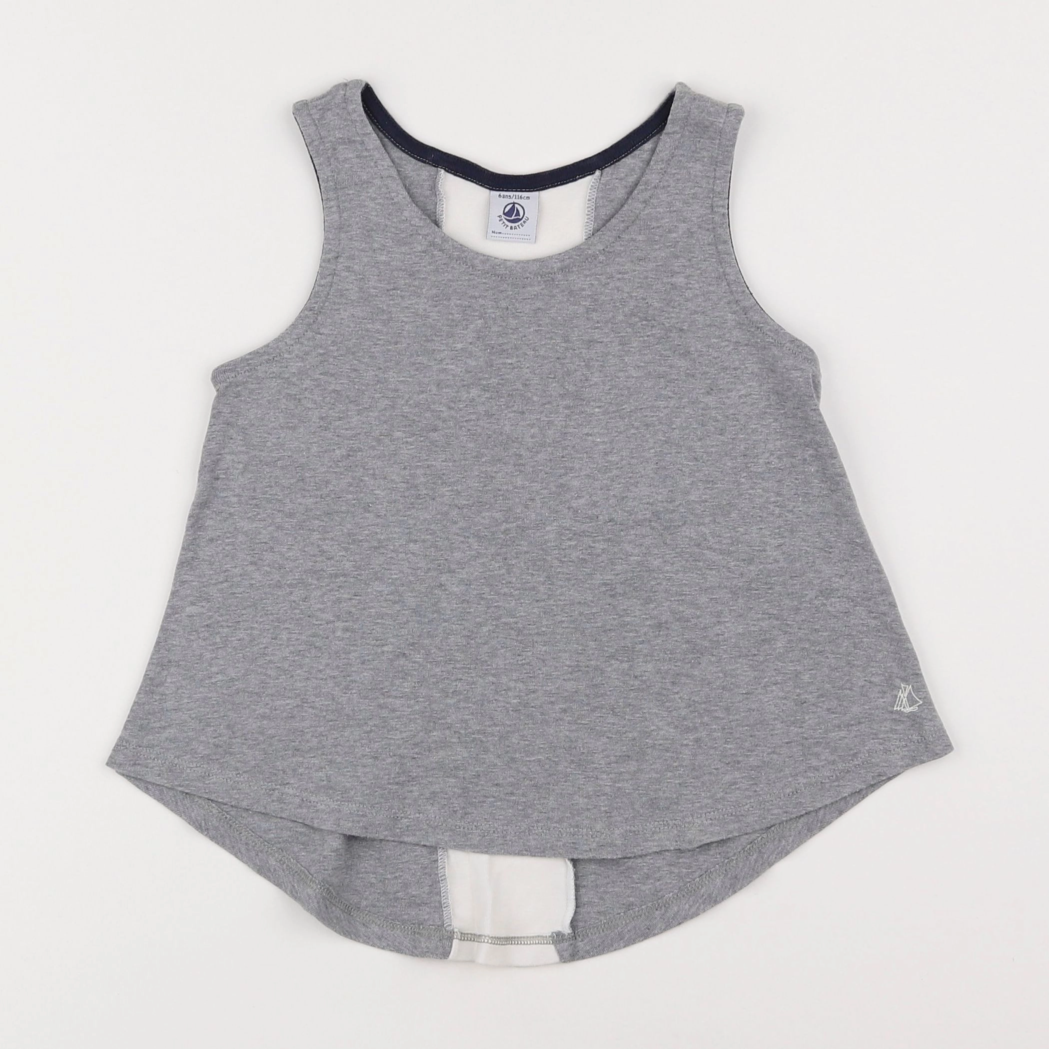 Petit Bateau - débardeur gris - 6 ans