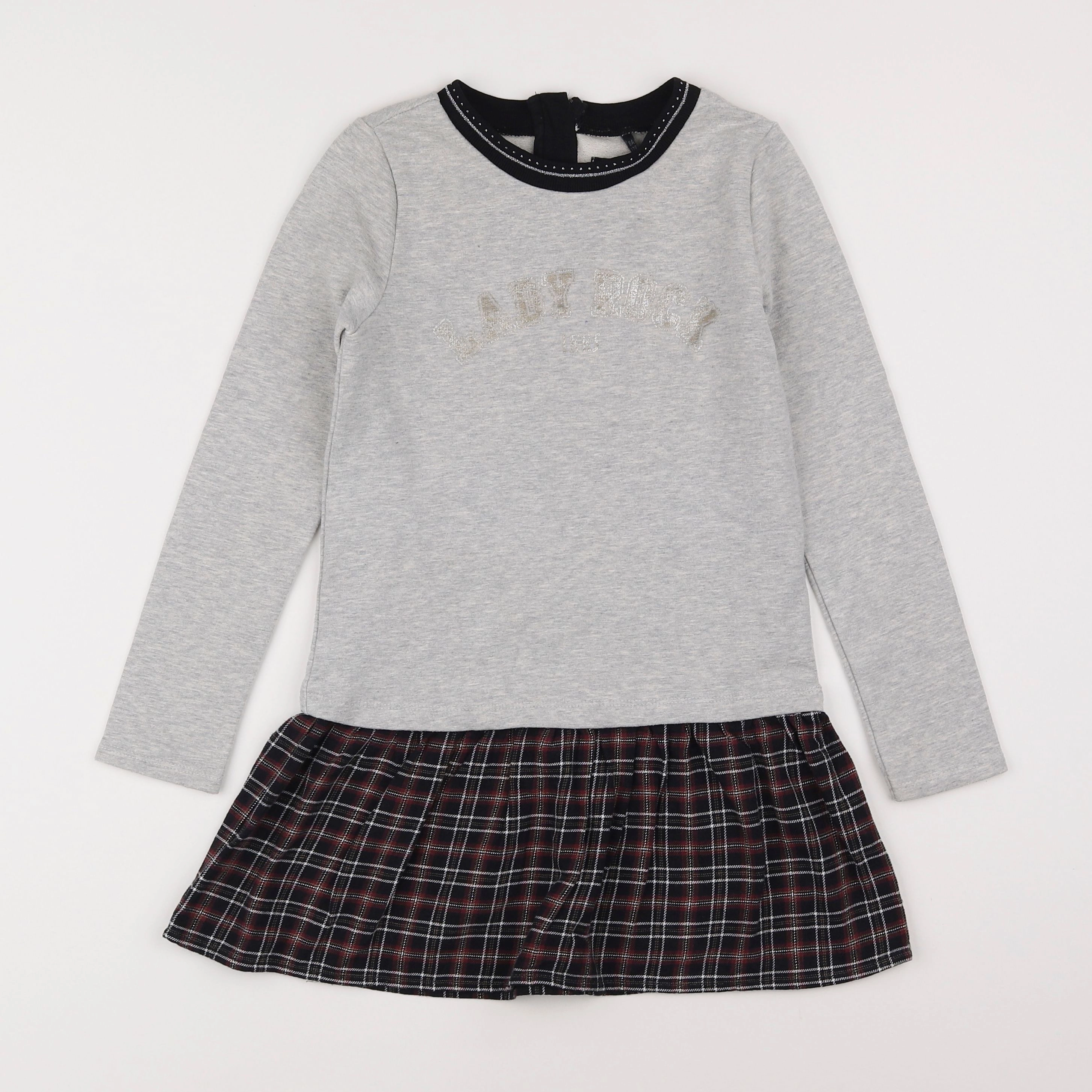 IKKS - robe gris - 8 ans