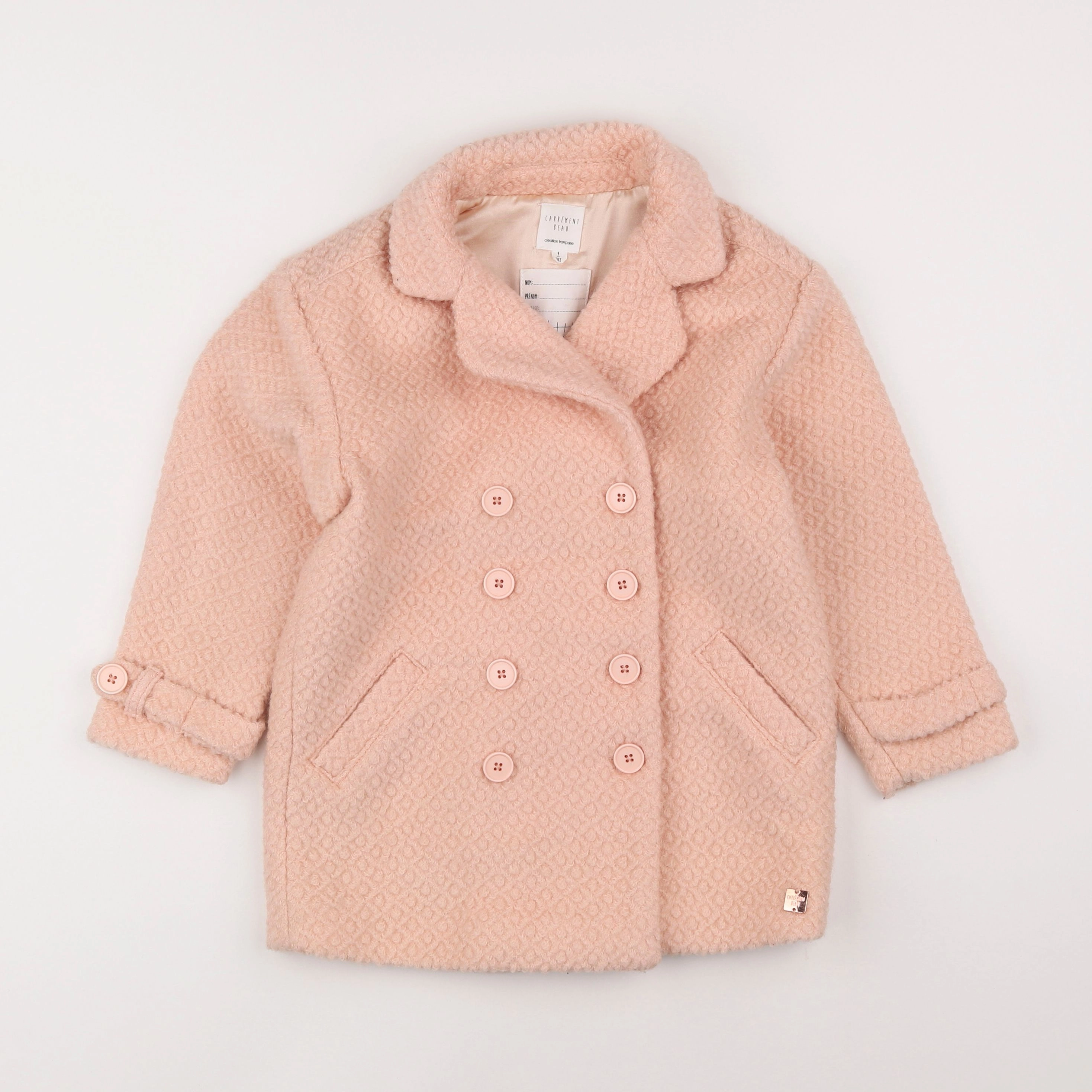 Carrément Beau - manteau rose - 4 ans