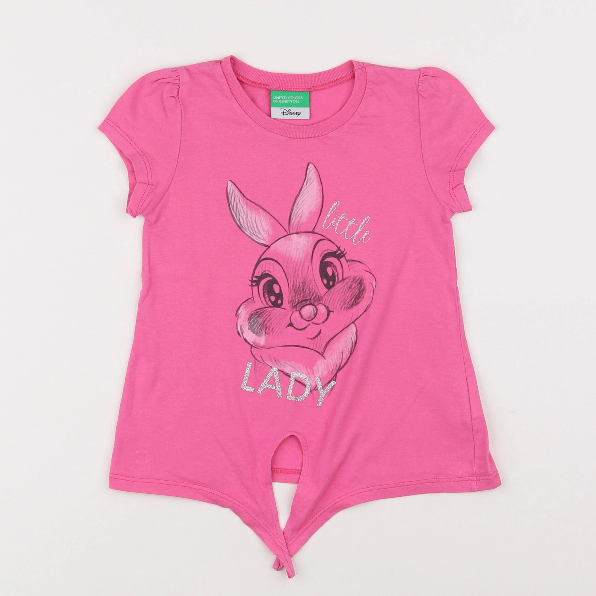 Benetton - tee-shirt rose - 3/4 ans