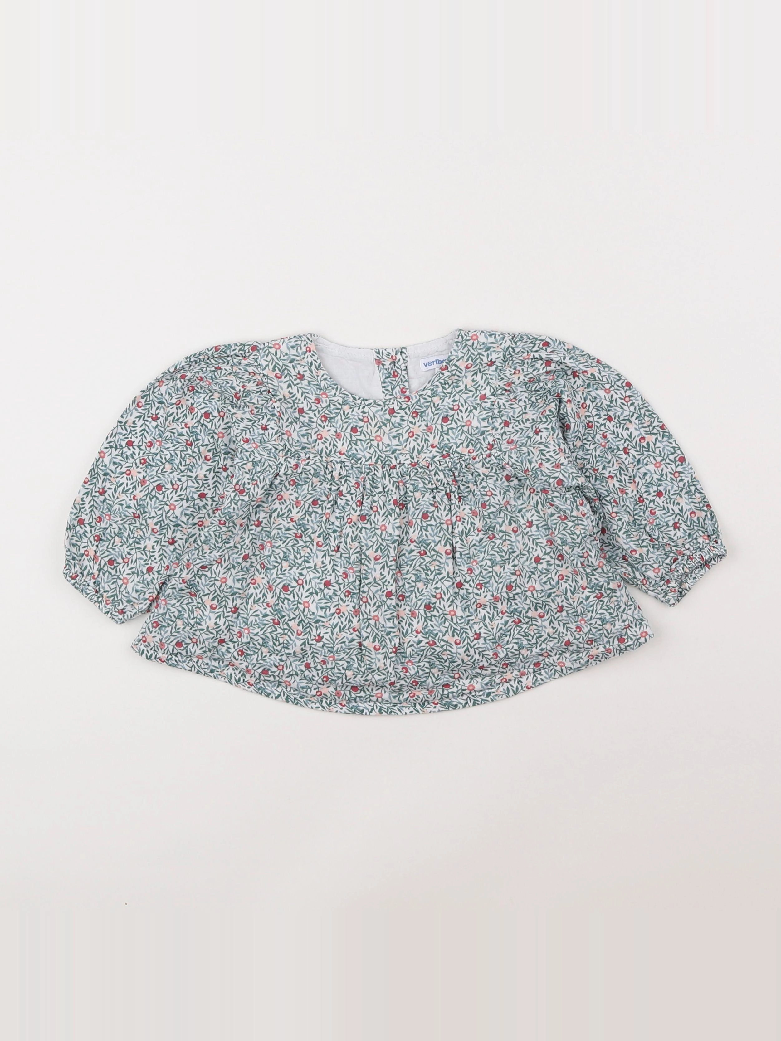 Vertbaudet - blouse multicolore - 12 mois