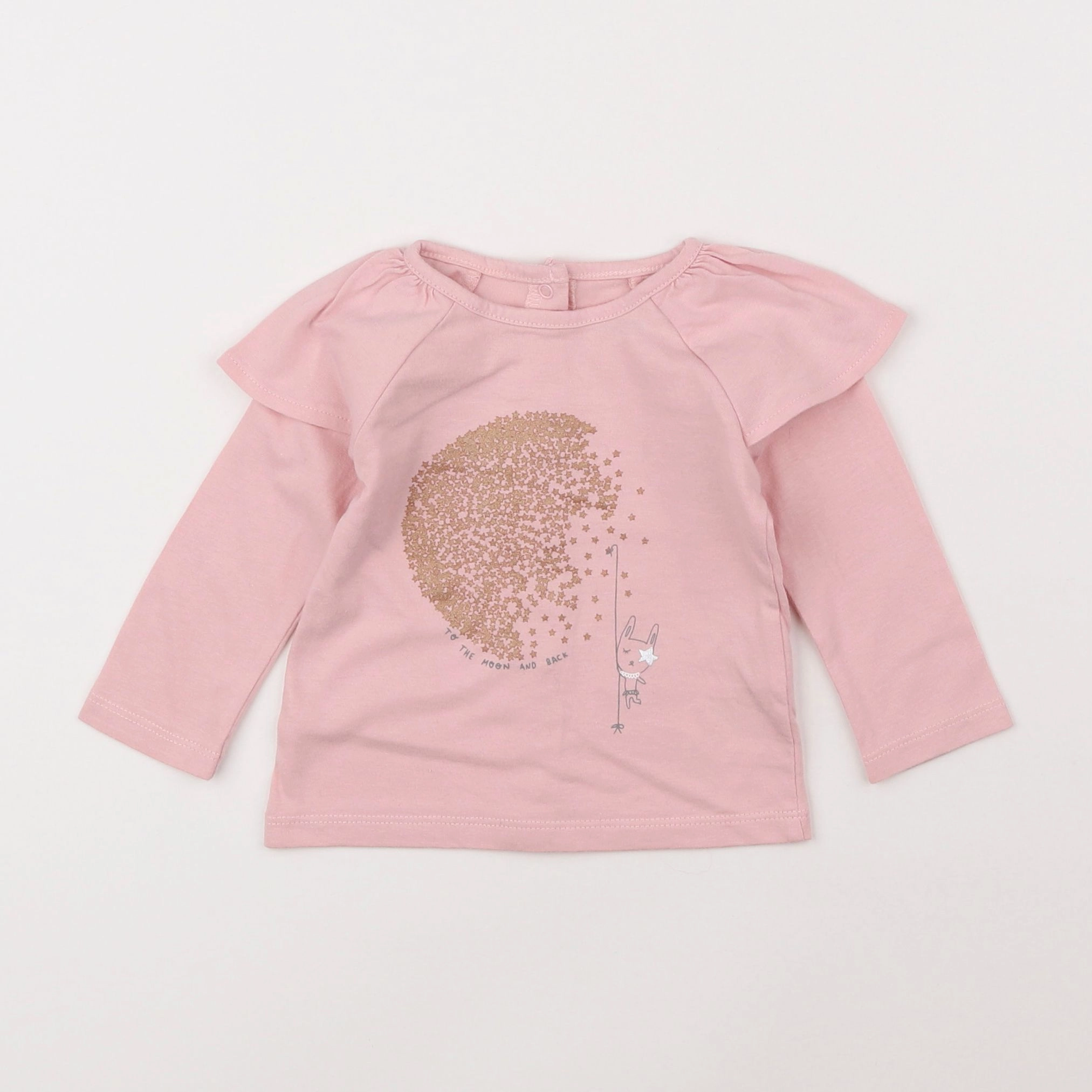 Vertbaudet - tee-shirt rose - 6 mois