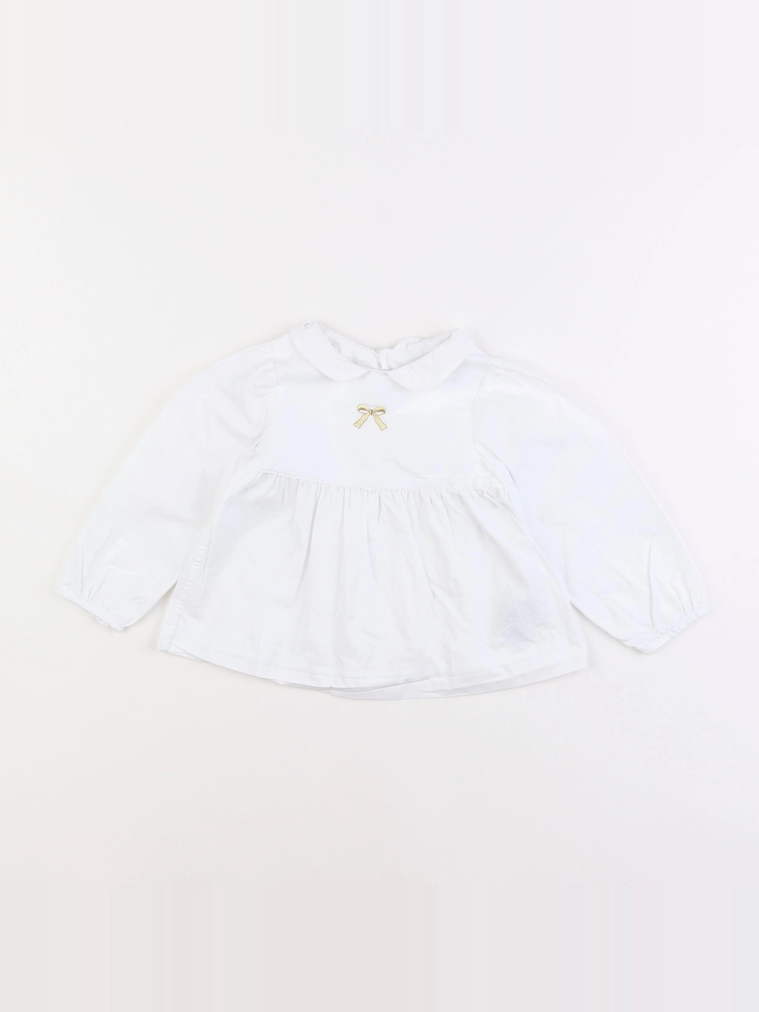 Jacadi - blouse blanc - 18 mois