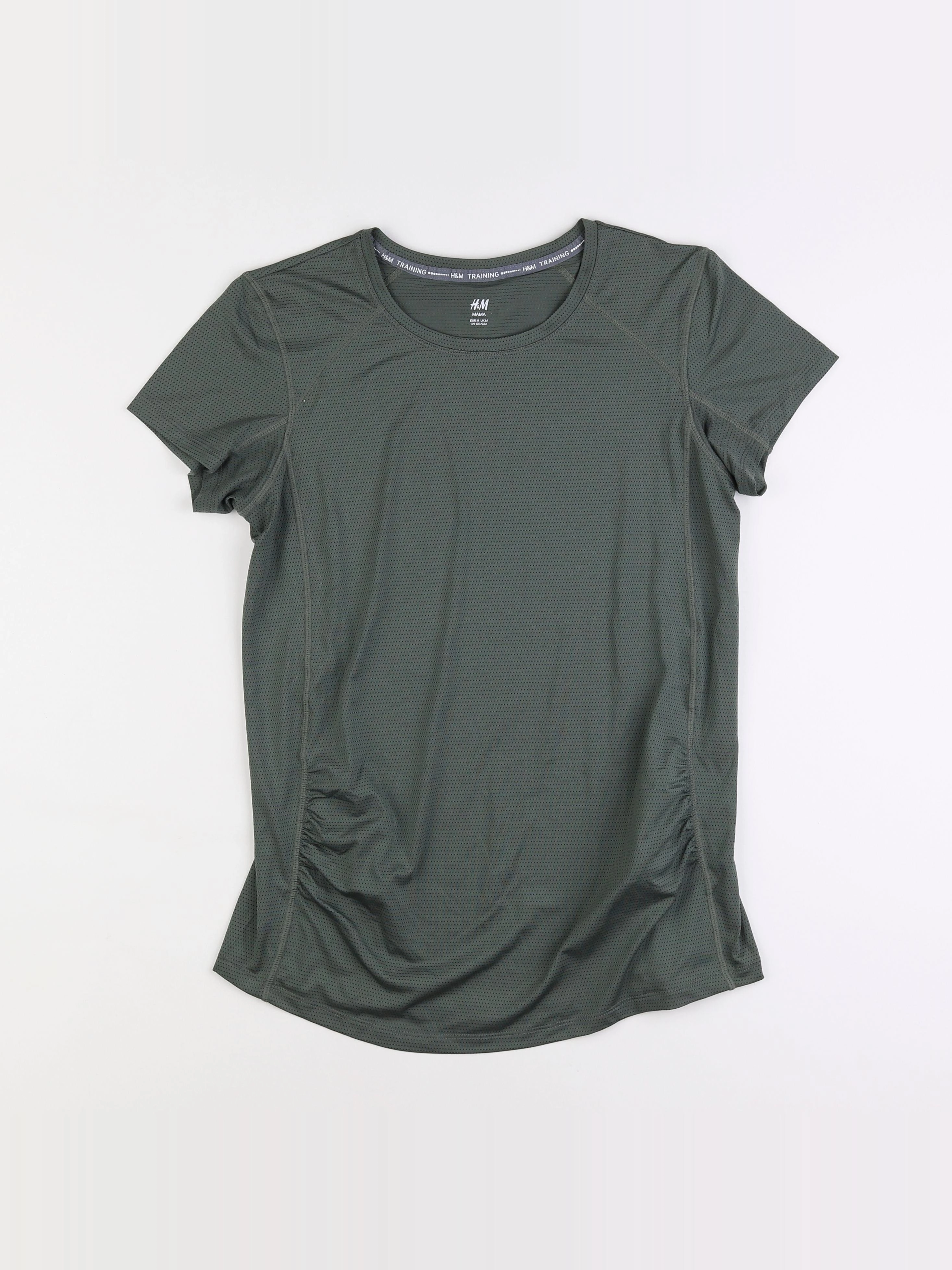 H&M - tee-shirt grossesse vert - 40 à 42