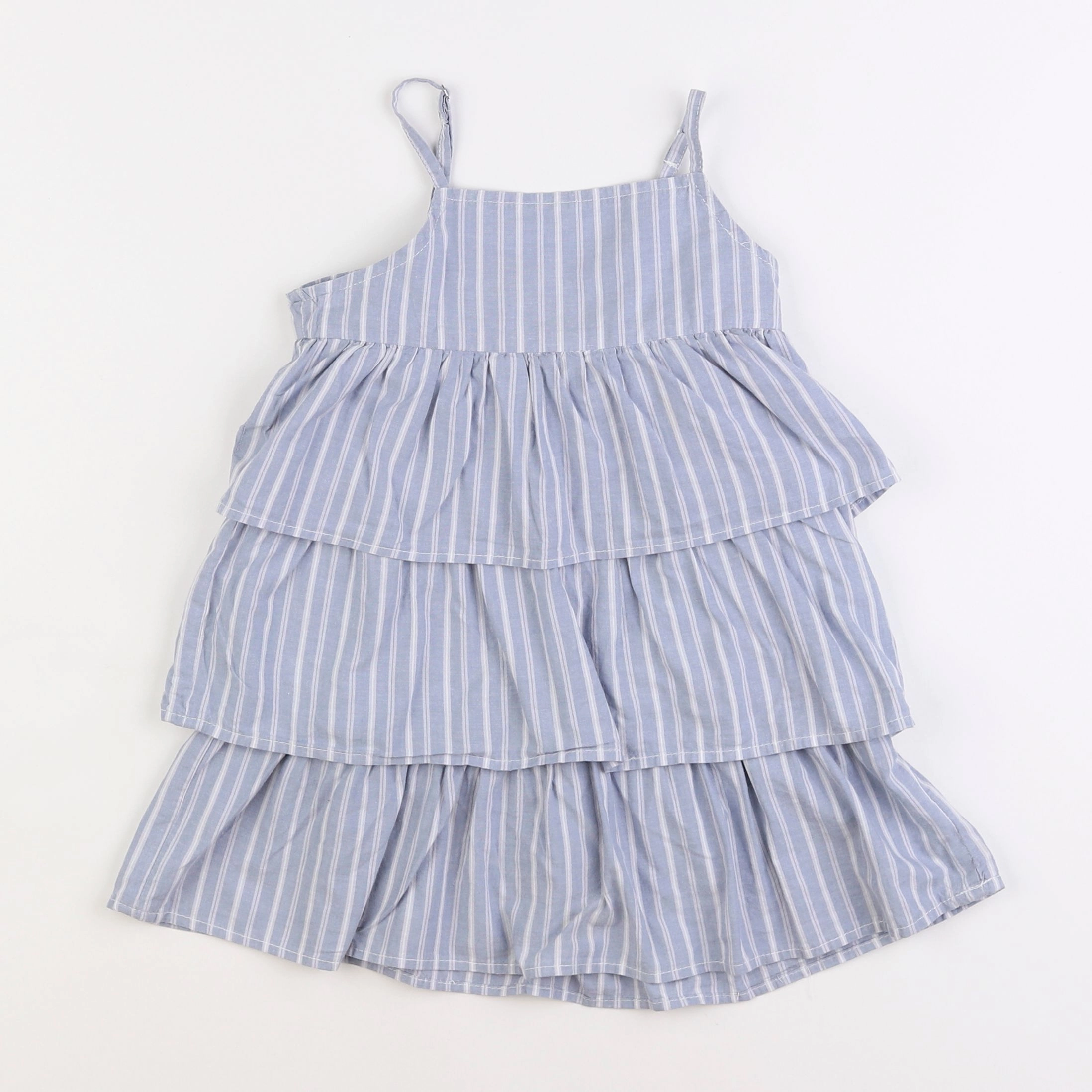 Vertbaudet - robe bleu, blanc - 4 ans