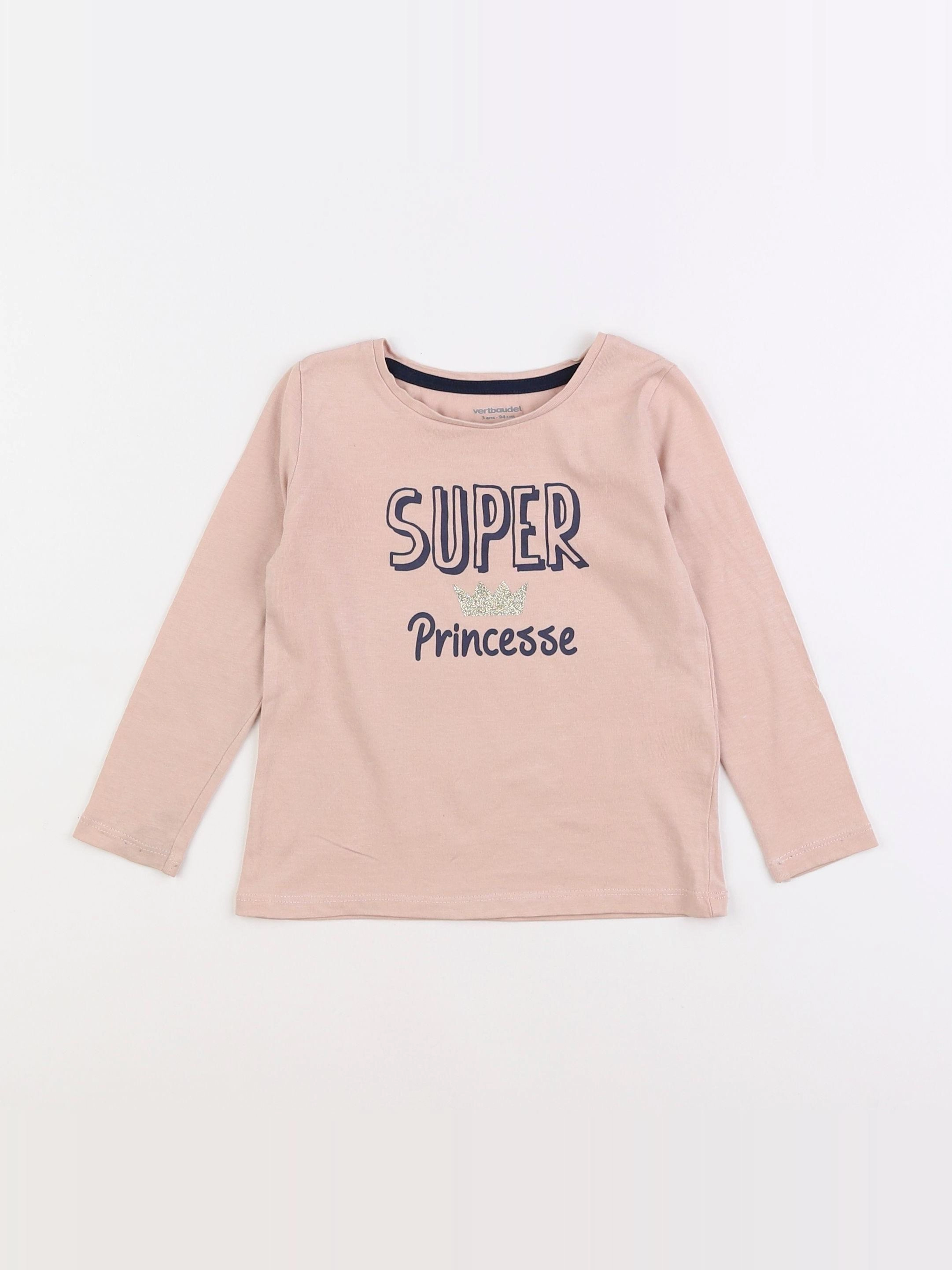 Vertbaudet - tee-shirt rose - 3 ans