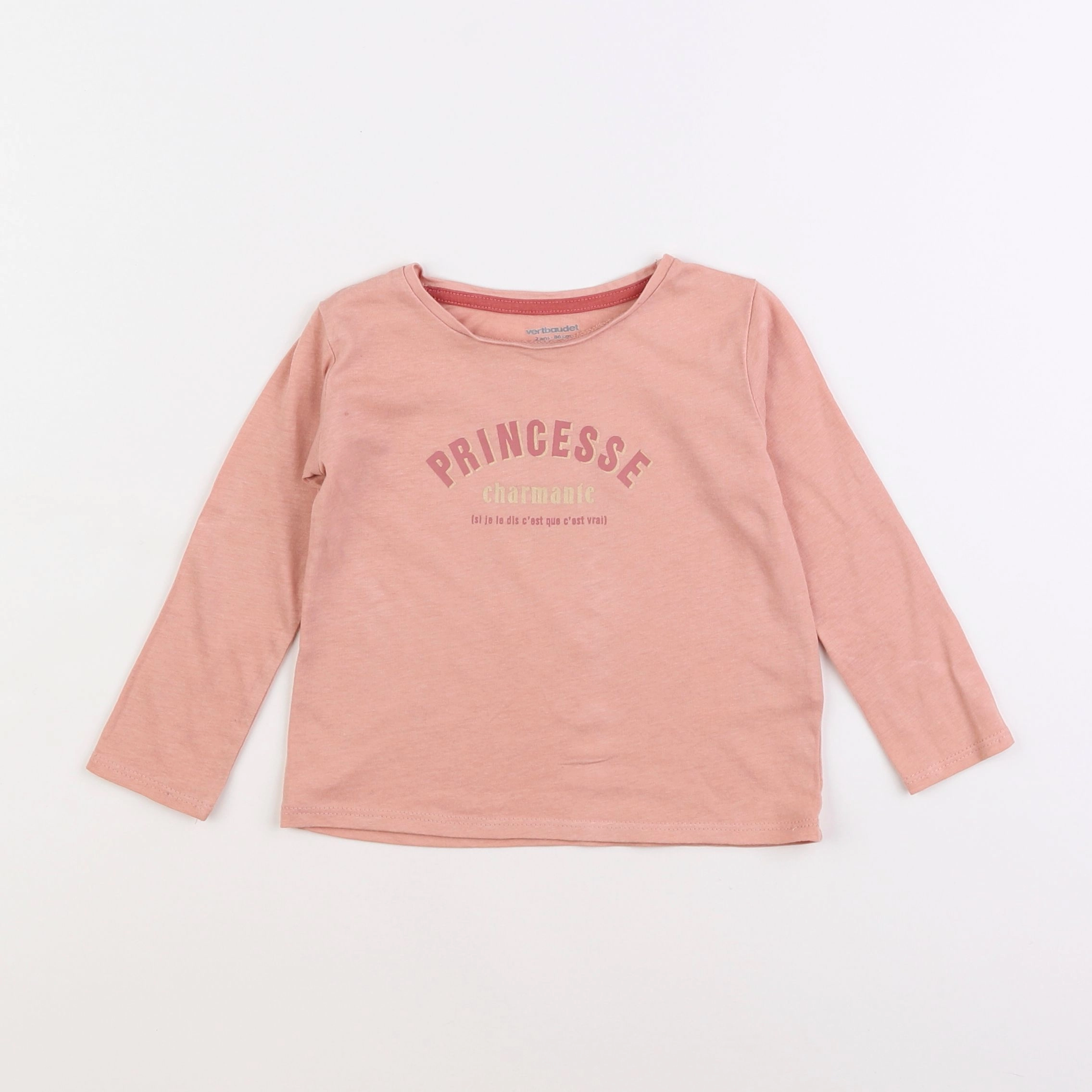 Vertbaudet - tee-shirt rose - 2 ans