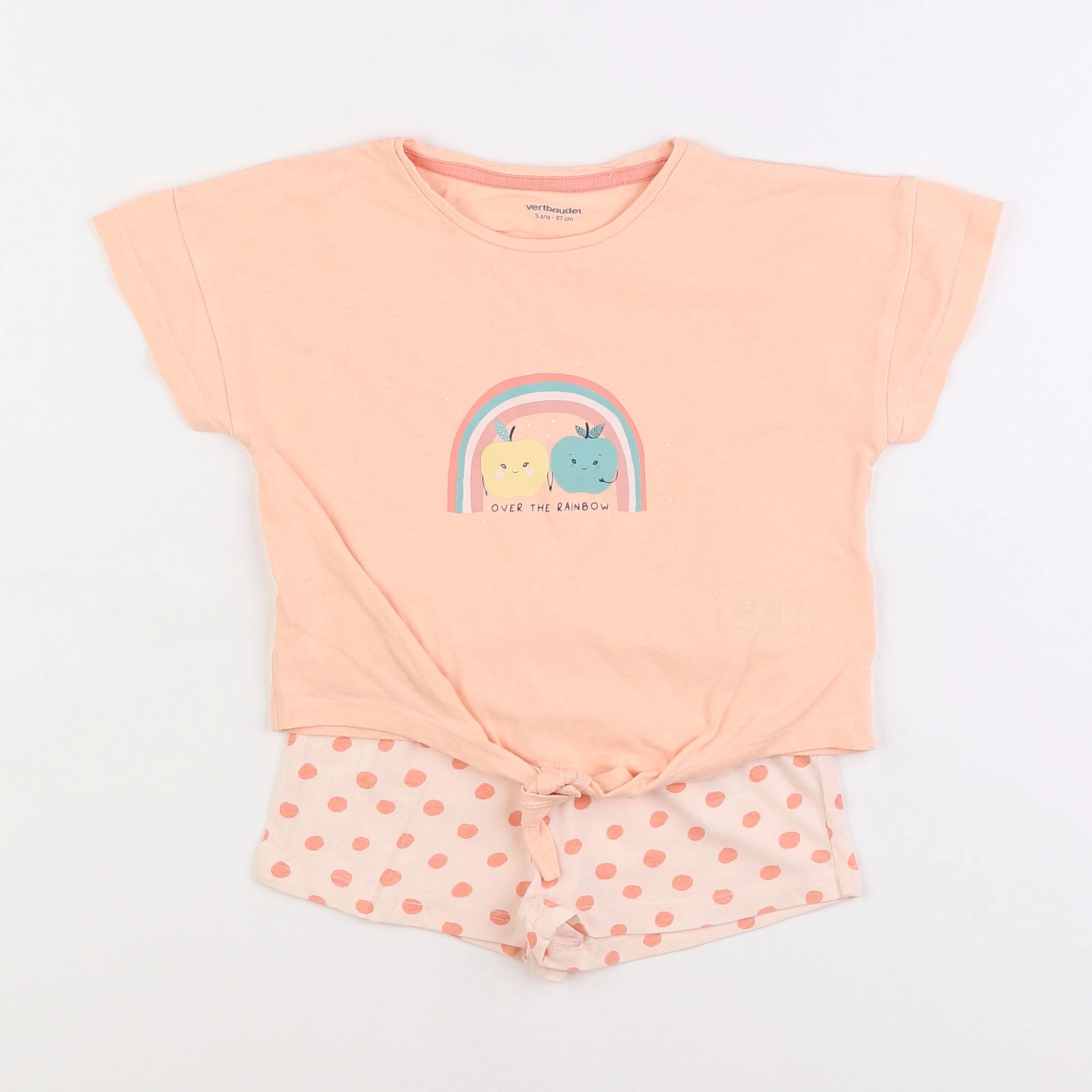 Vertbaudet - pyjama coton orange - 3 ans