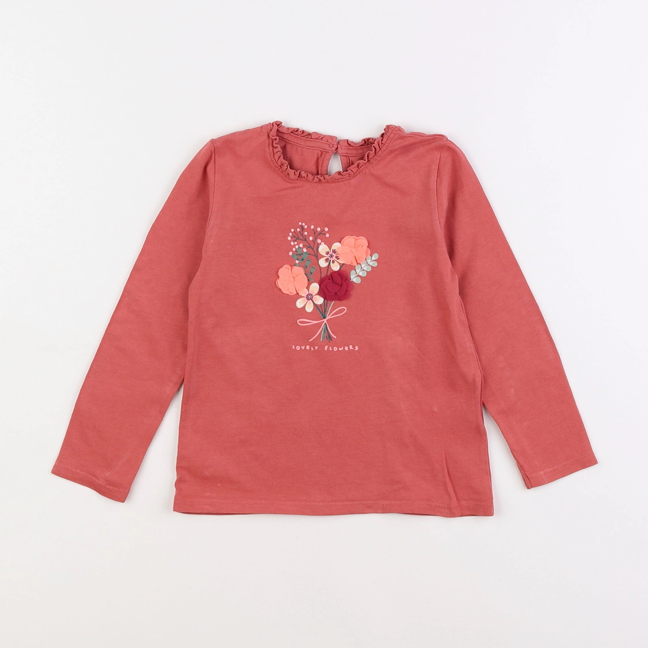 Vertbaudet - tee-shirt rose - 4 ans