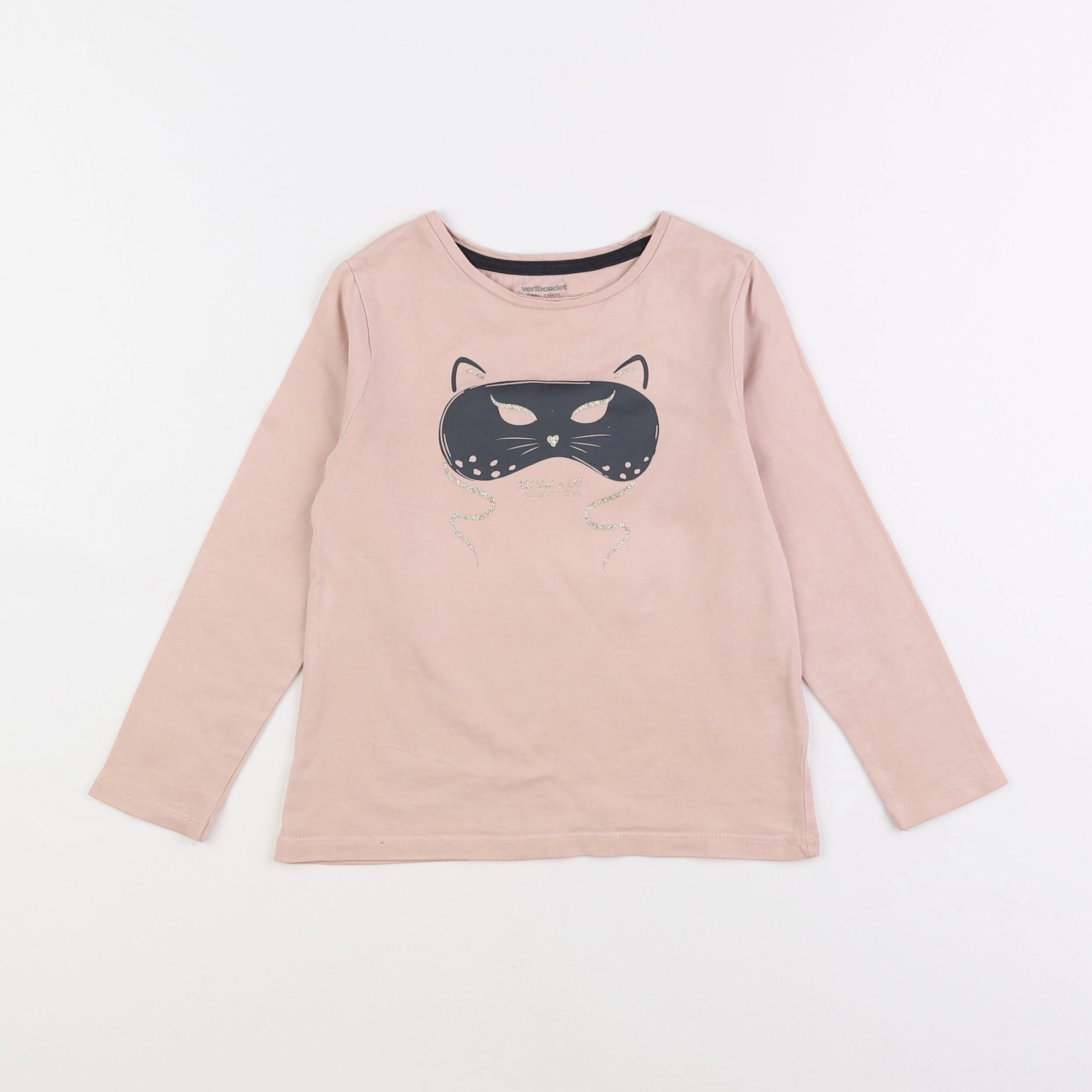 Vertbaudet - tee-shirt rose - 6 ans