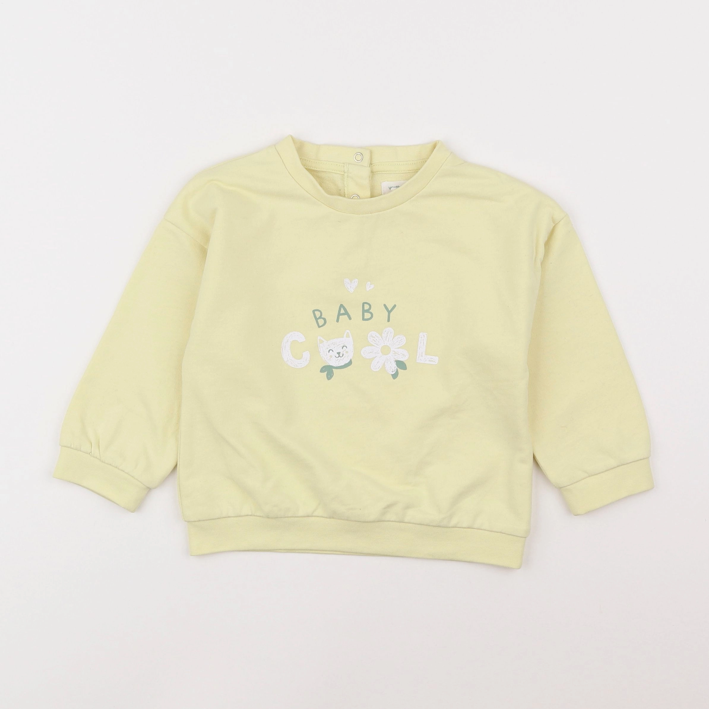 Vertbaudet - sweat jaune - 2 ans