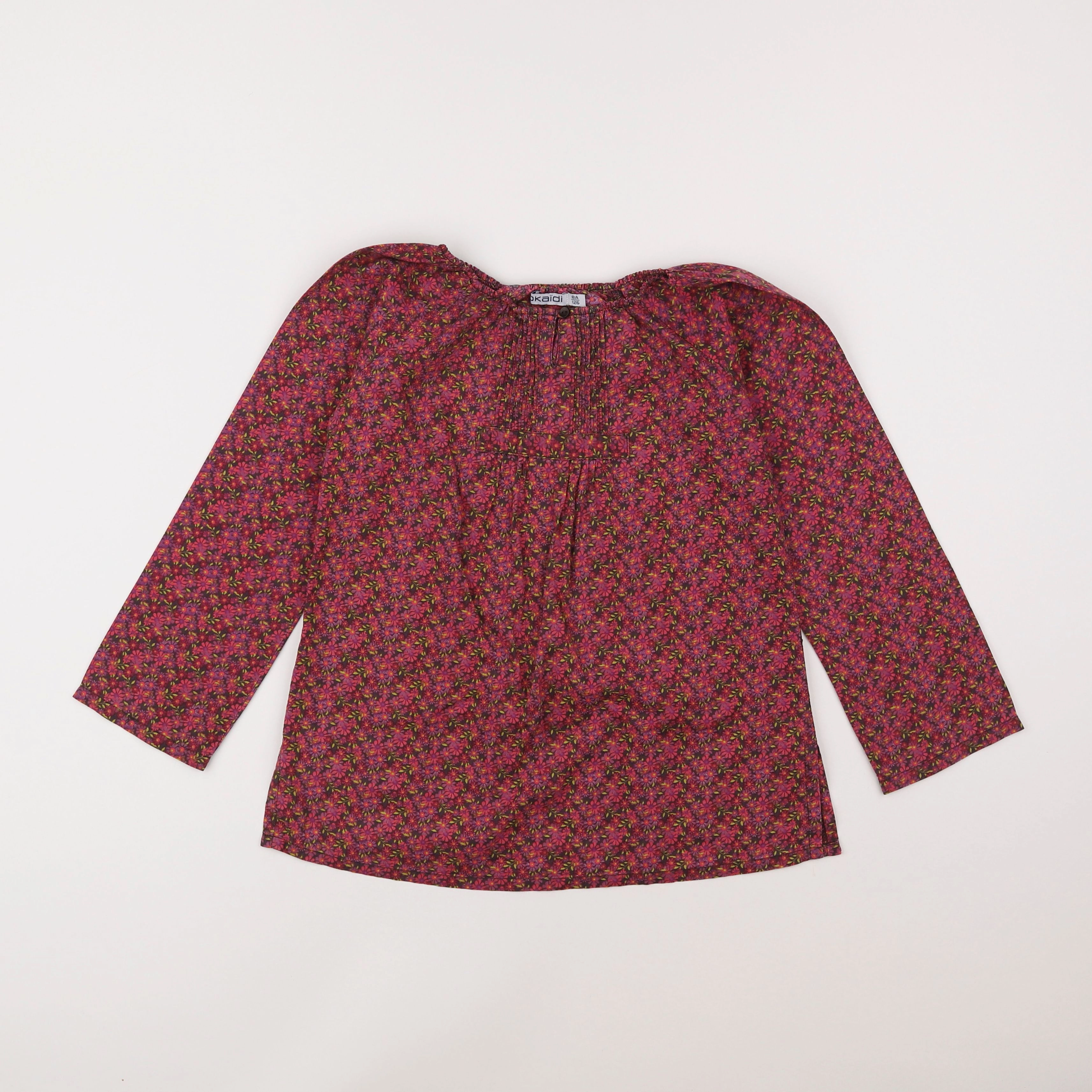 Okaidi - blouse multicolore - 8 ans