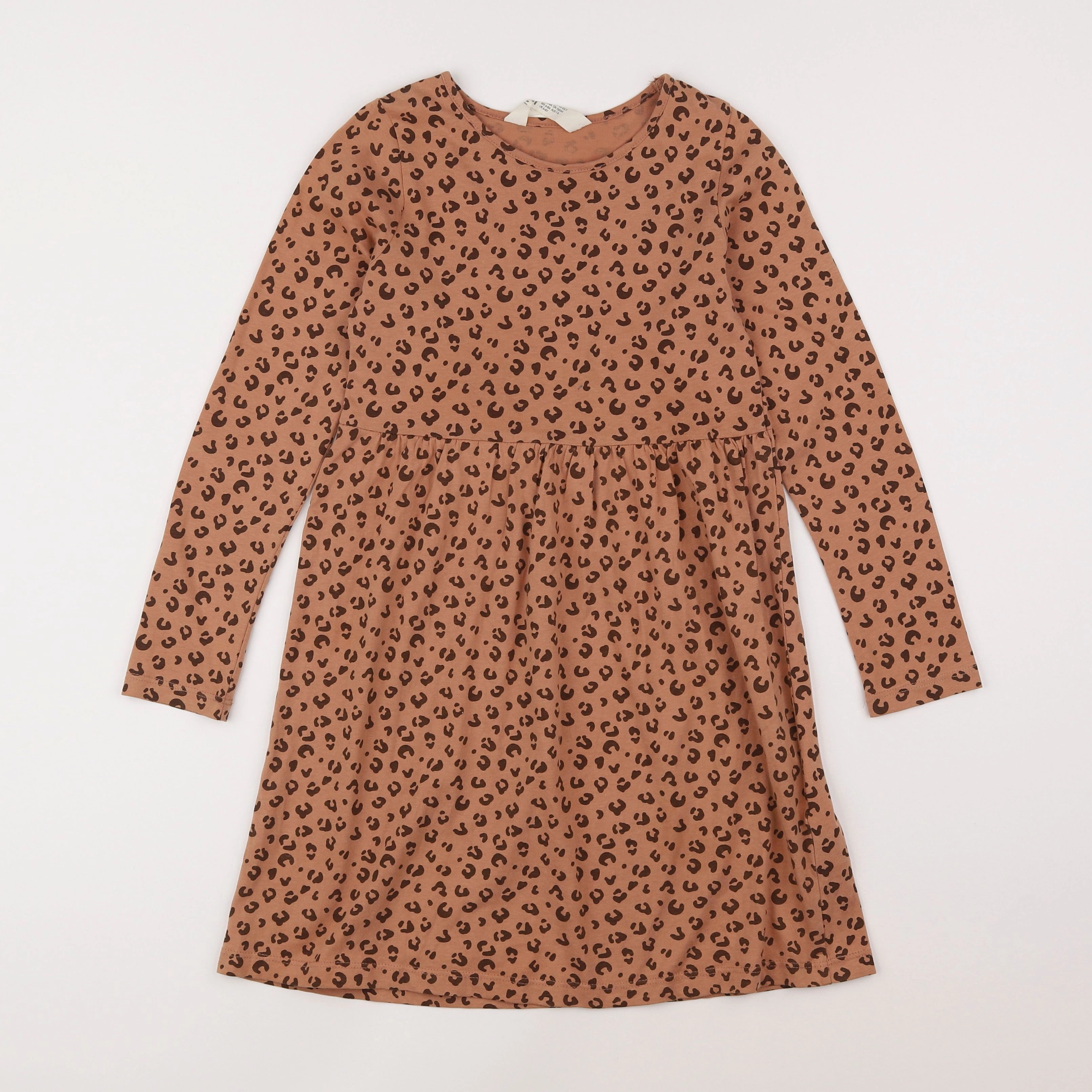 H&M - robe marron - 7/8 ans