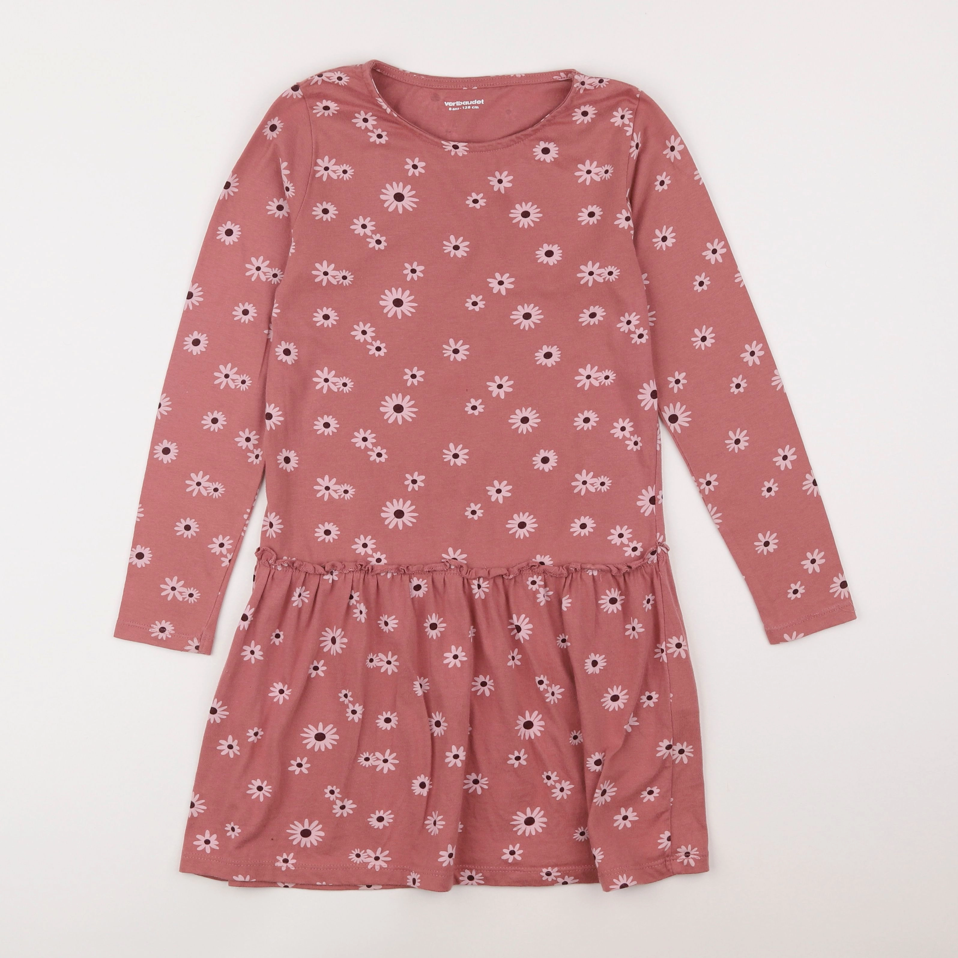 Vertbaudet - robe rose - 8 ans