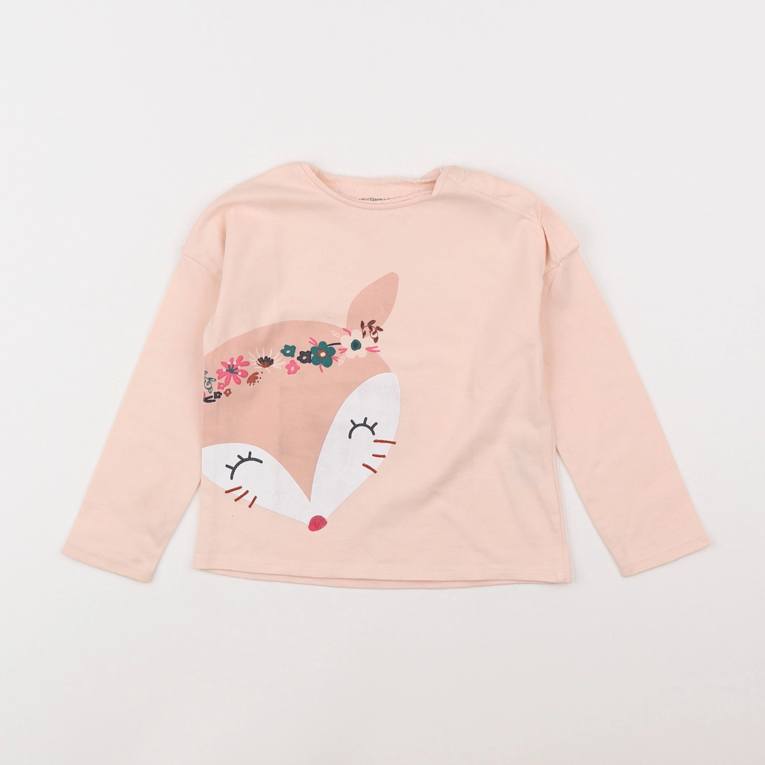 Vertbaudet - tee-shirt rose - 2 ans