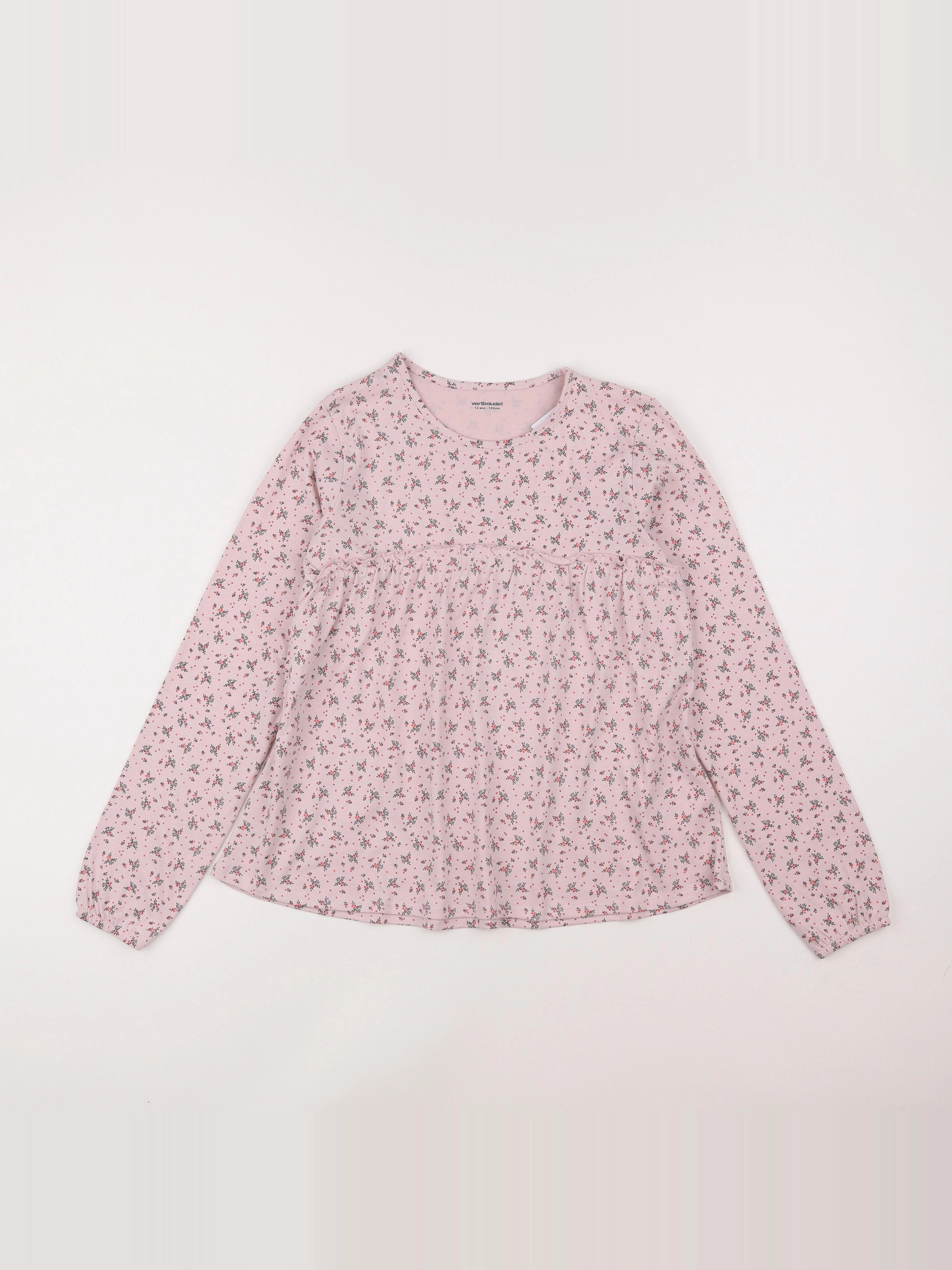 Vertbaudet - tee-shirt rose - 12 ans