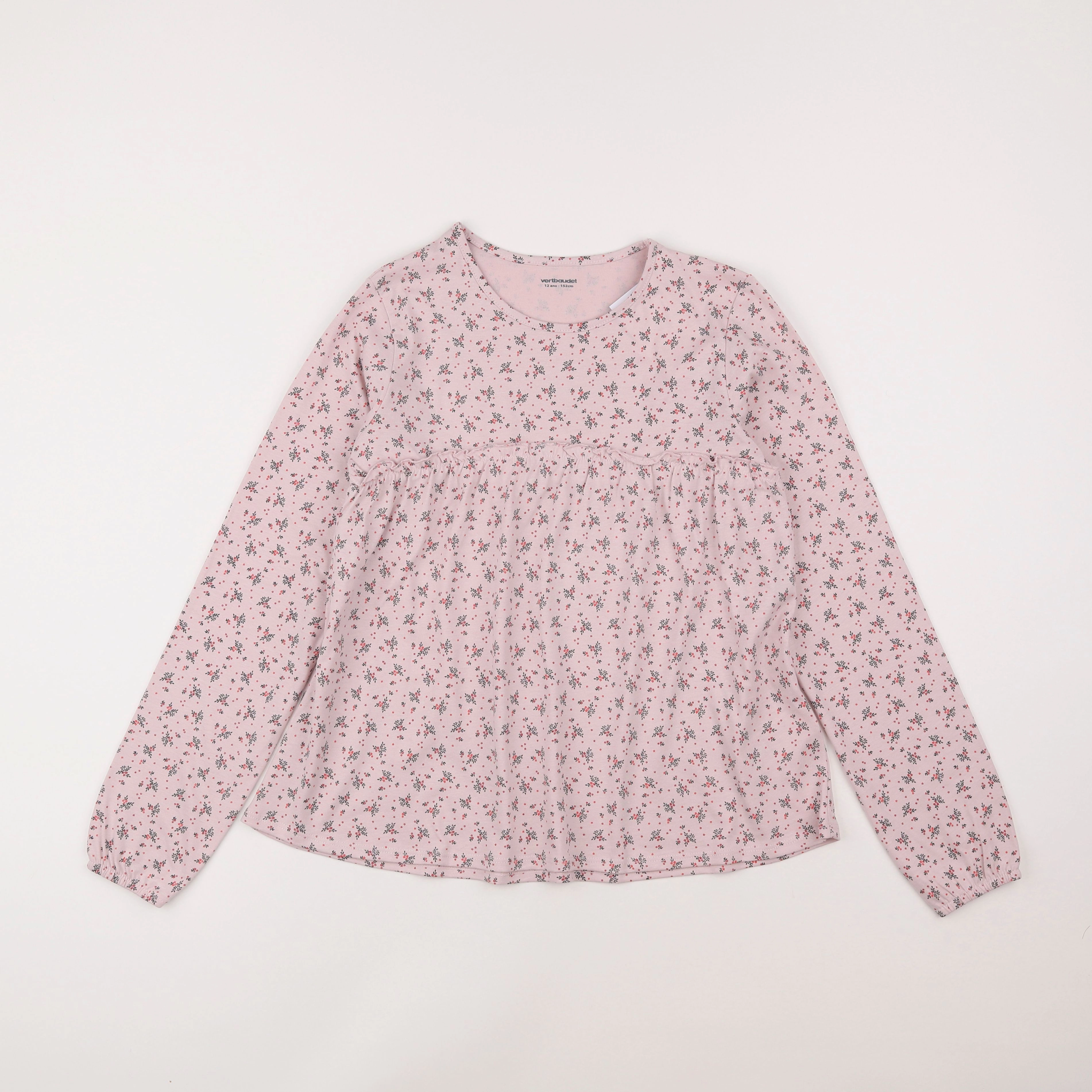 Vertbaudet - tee-shirt rose - 12 ans