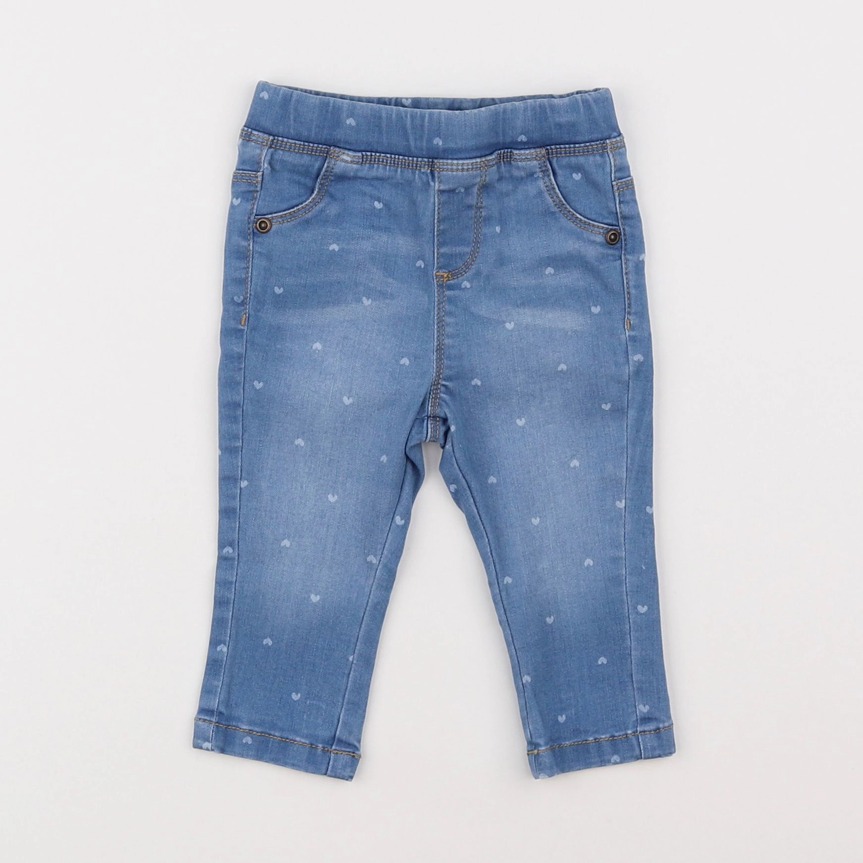 Vertbaudet - jegging bleu - 6 mois