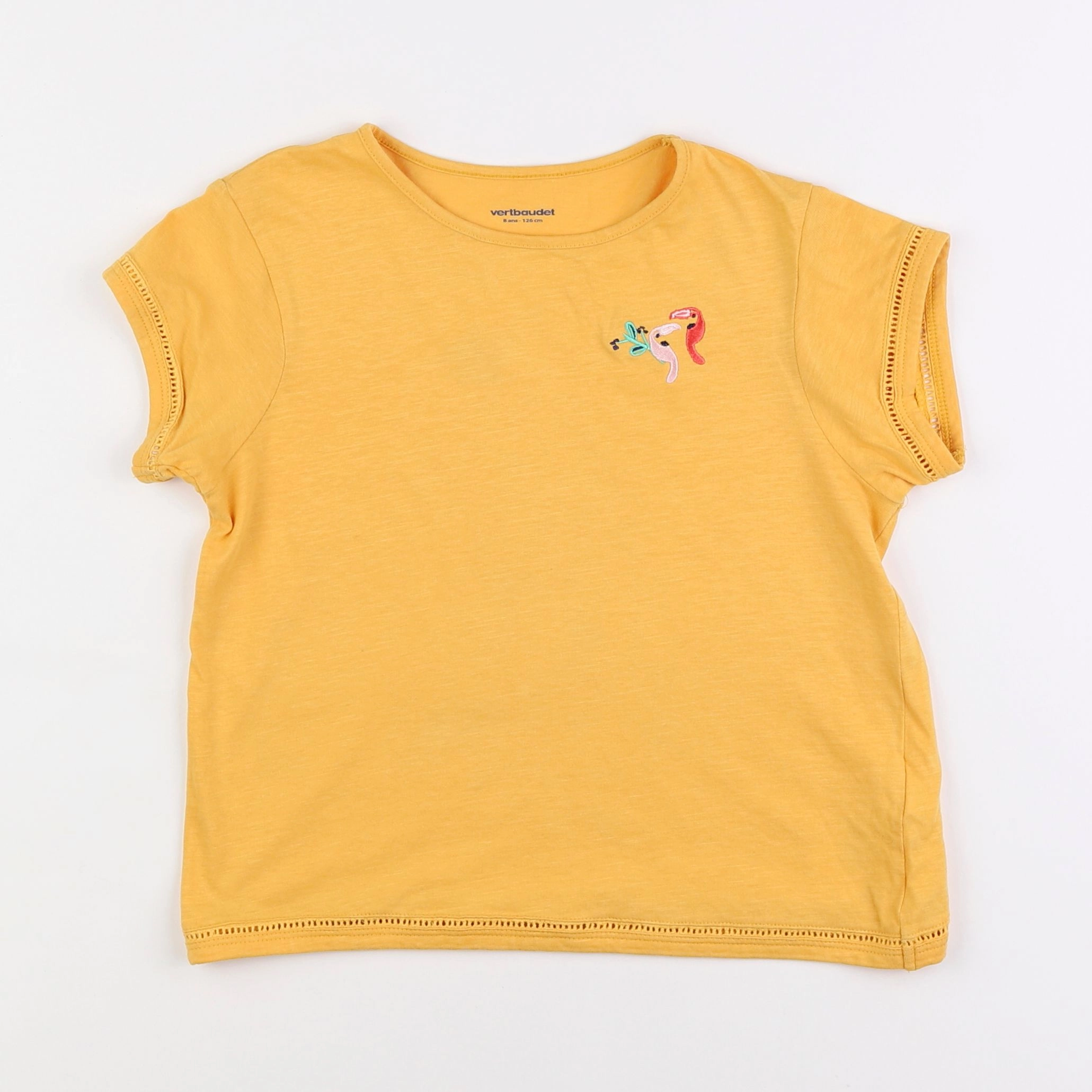 Vertbaudet - tee-shirt jaune - 8 ans