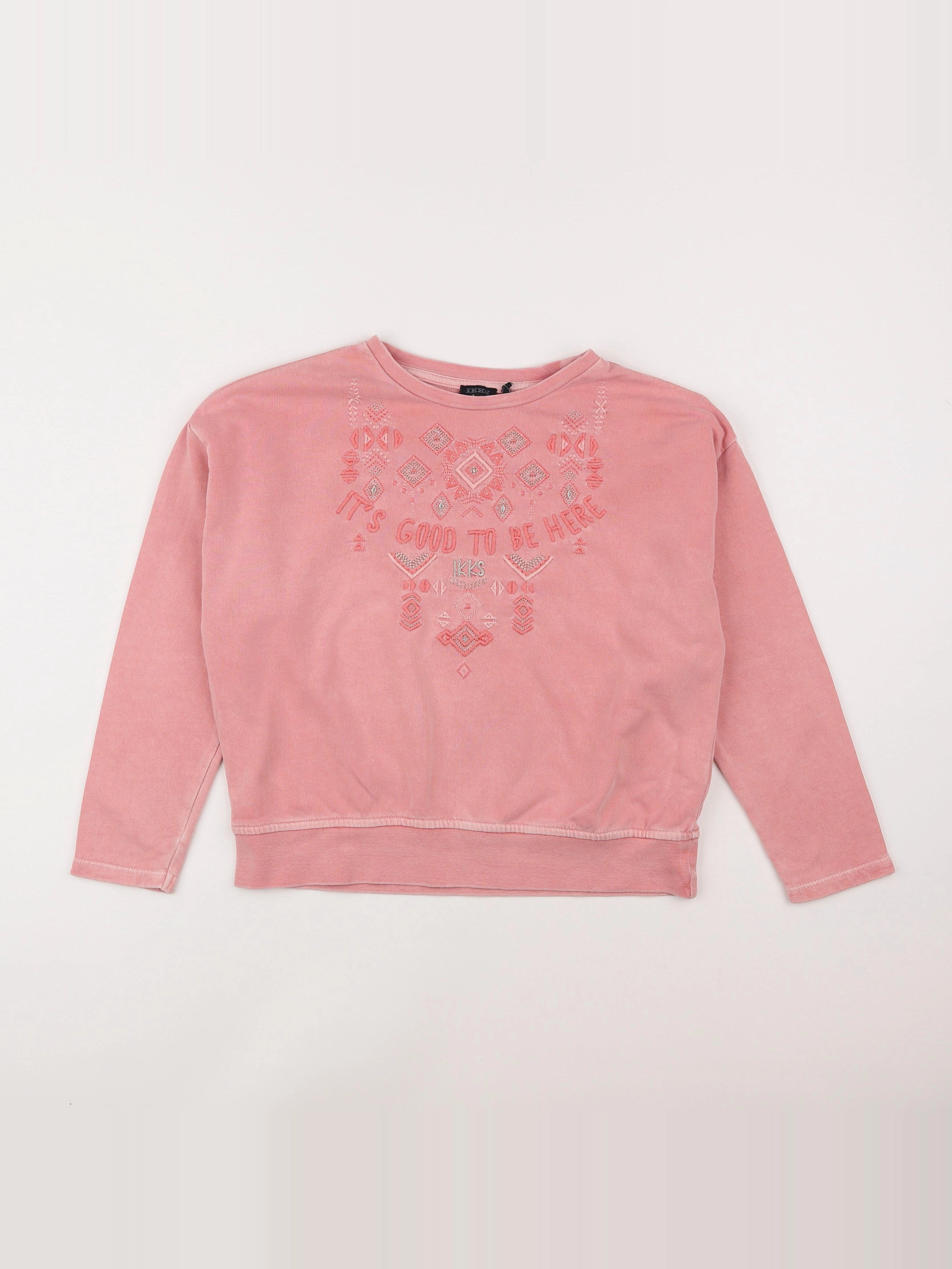 IKKS - sweat rose - 10 ans