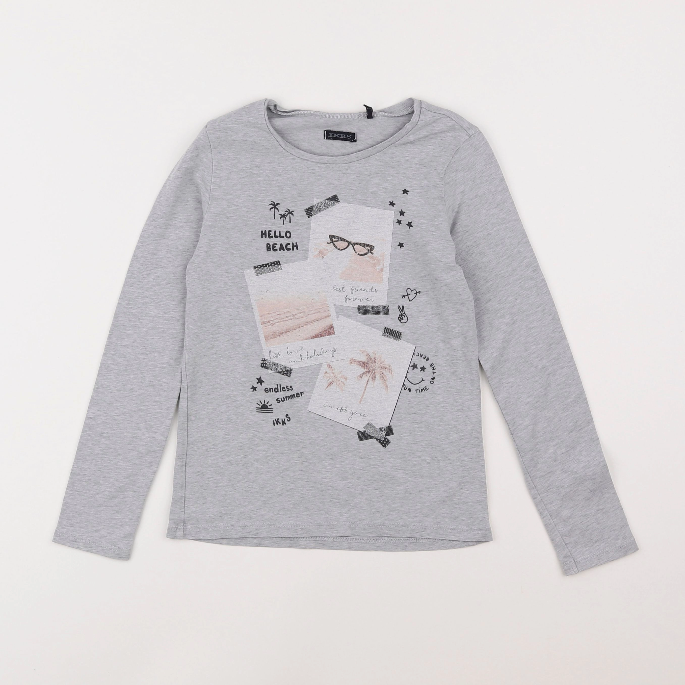 IKKS - tee-shirt gris - 8 ans