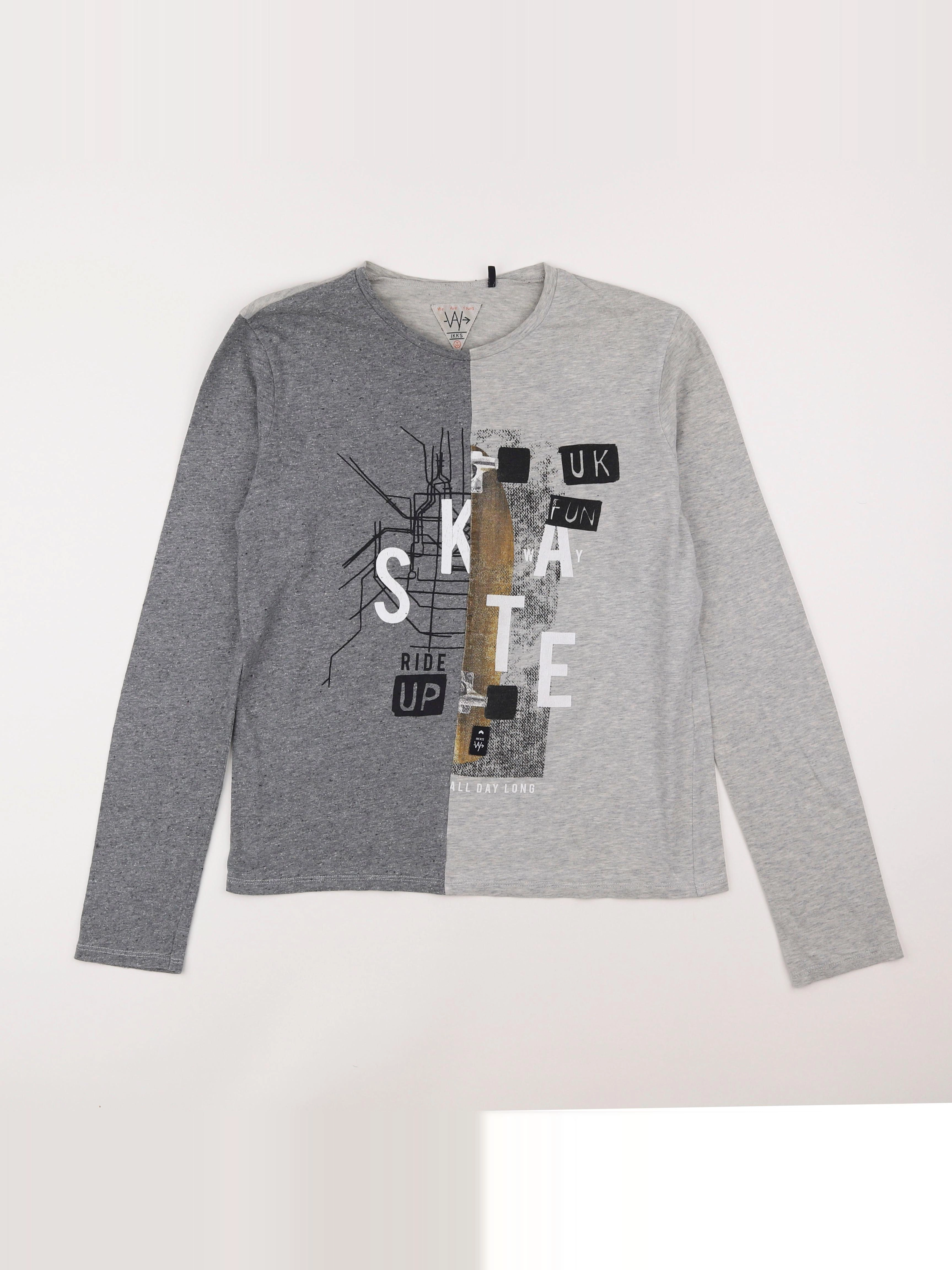 IKKS - tee-shirt gris - 14 ans