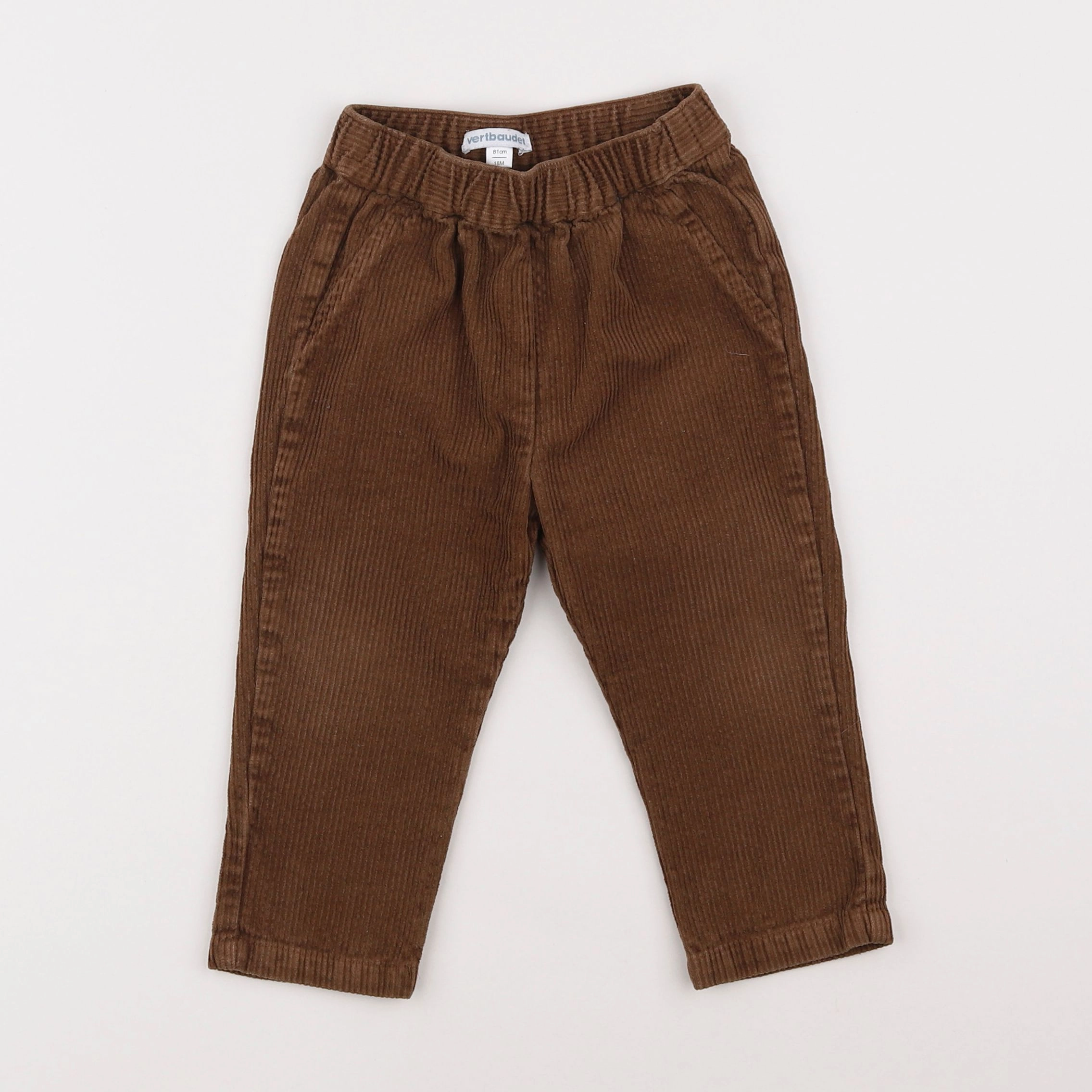 Vertbaudet - pantalon marron - 18 mois